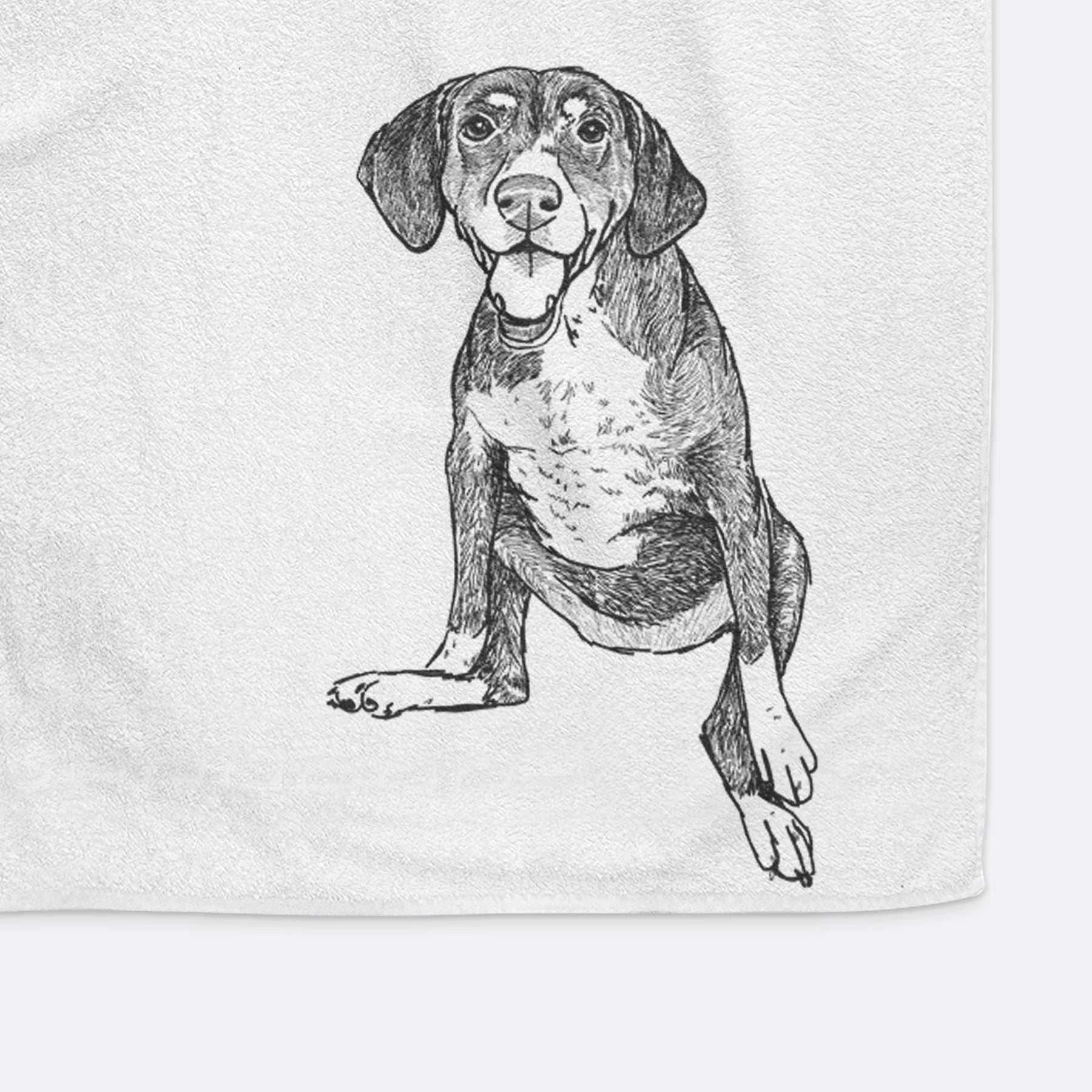 Doodled Nova the German Shorthaired Pointer Setter Mix Decorative Hand Towel