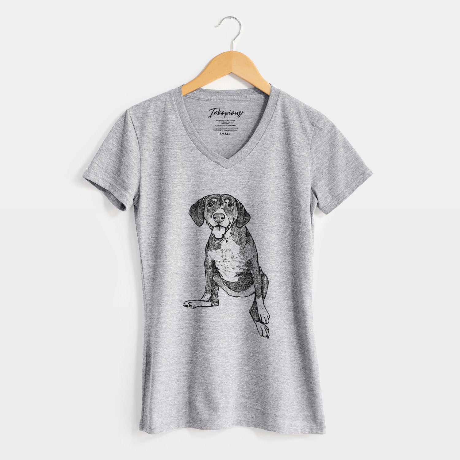 Doodled Nova the German Shorthaired Pointer Setter Mix - Women's Perfect V-neck Shirt