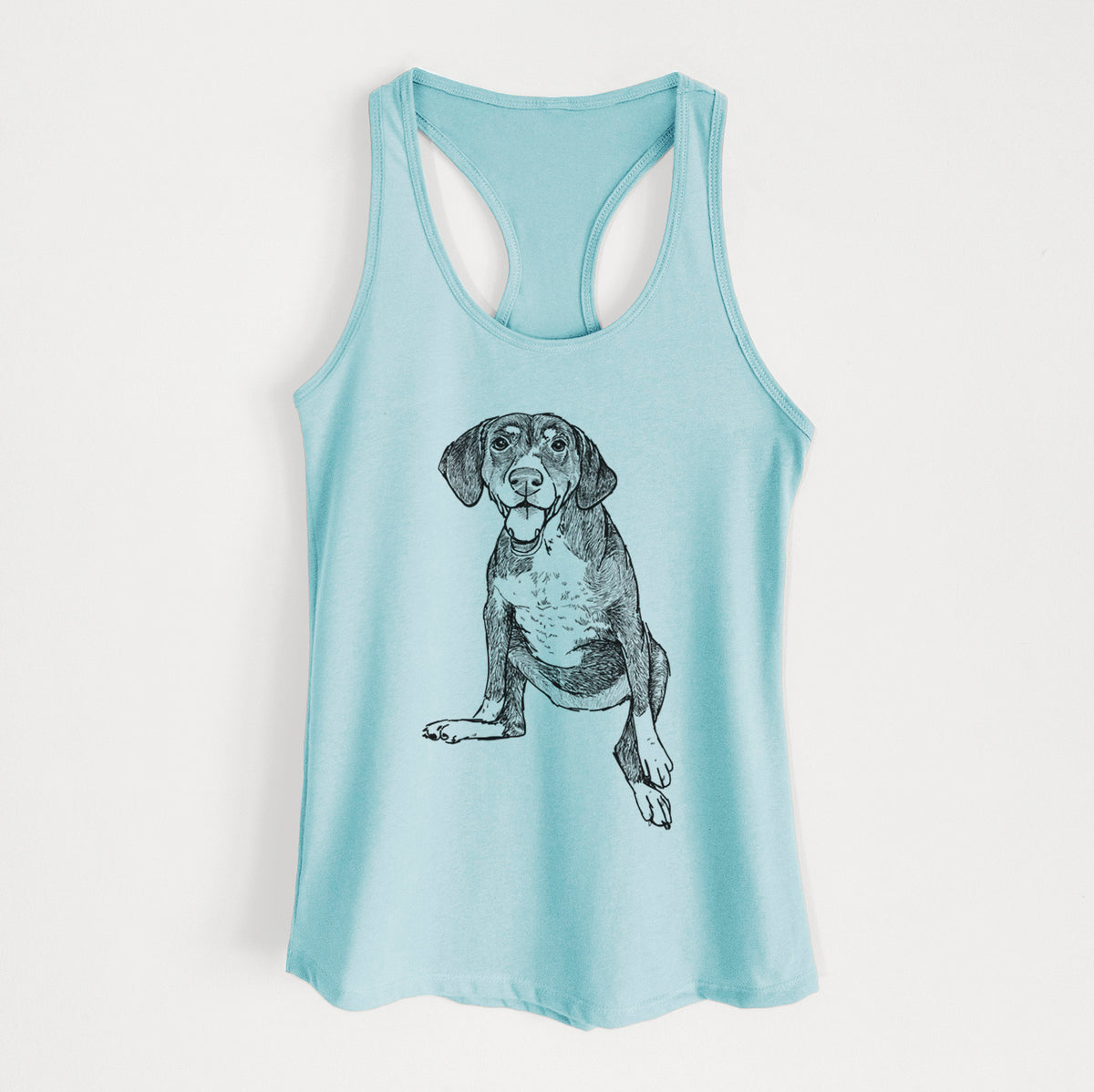 Doodled Nova the German Shorthaired Pointer Setter Mix - Women&#39;s Racerback Tanktop