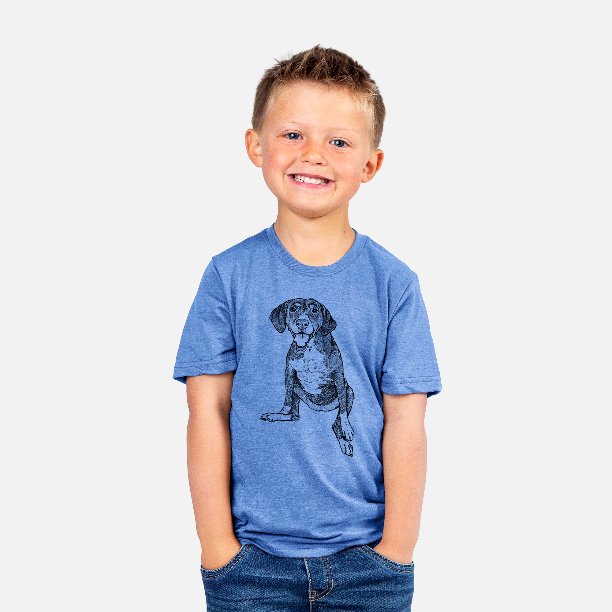 Doodled Nova the German Shorthaired Pointer Setter Mix - Kids/Youth/Toddler Shirt