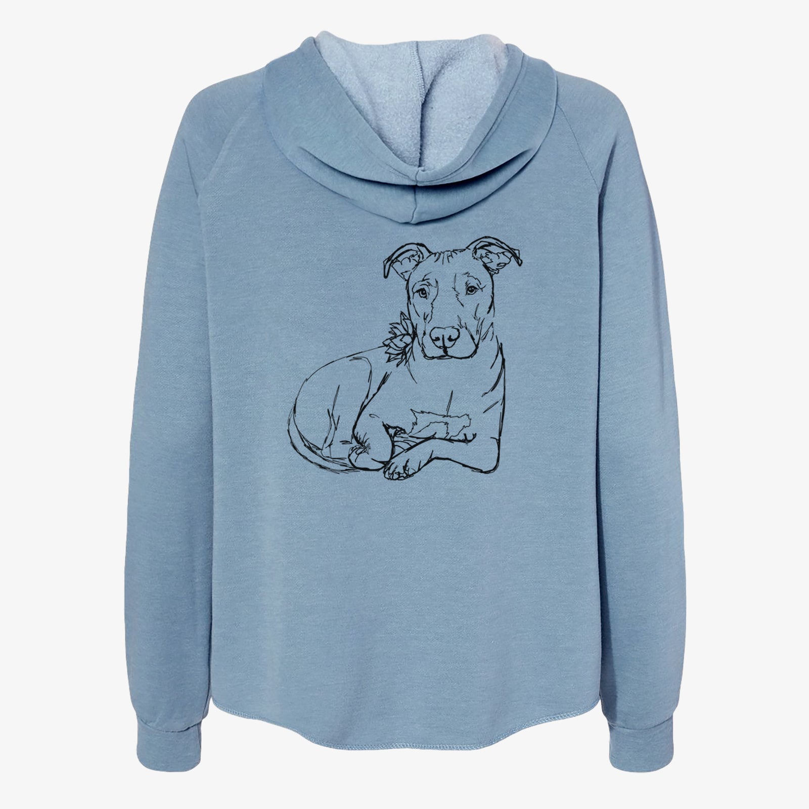 Doodled Nugget the Pitbull - Women's Cali Wave Zip-Up Sweatshirt