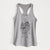 Doodled Oban Bear the Norwegian Elkhound - Women's Racerback Tanktop