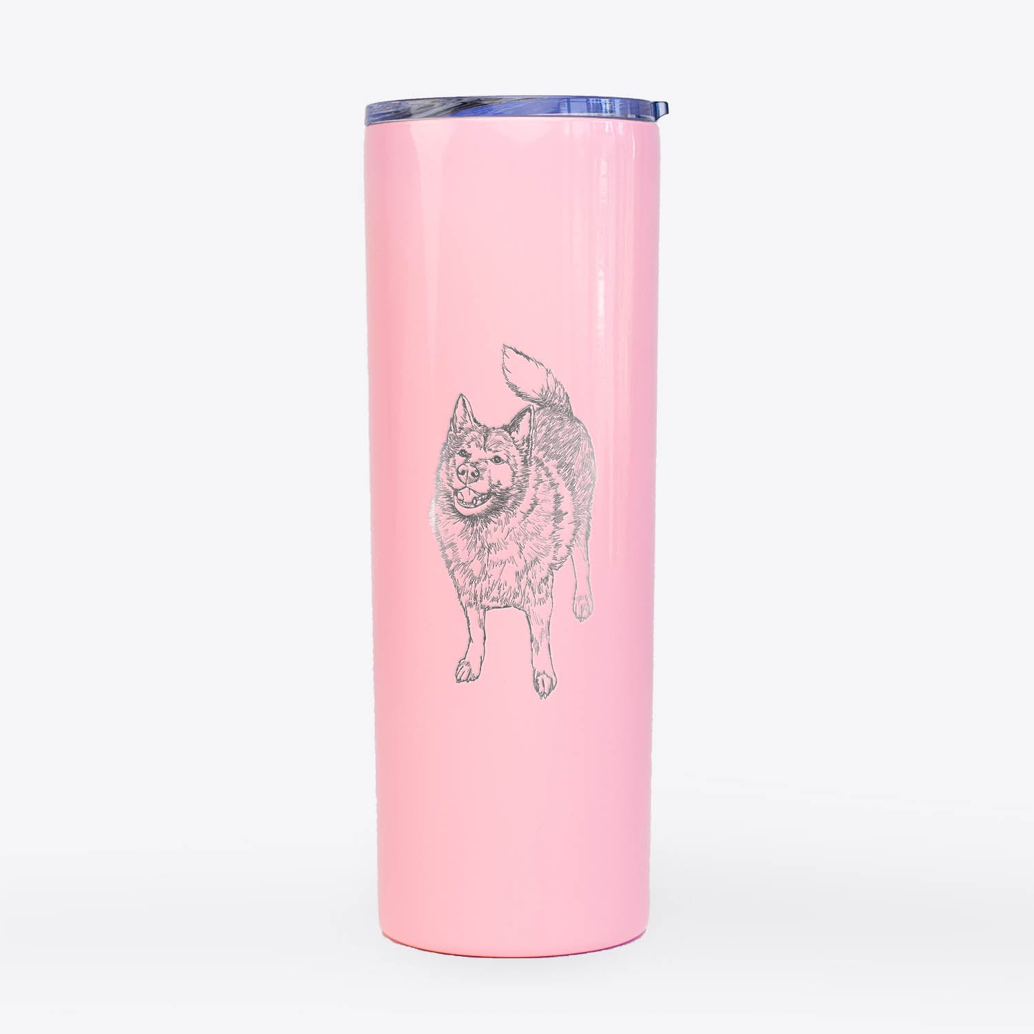 Doodled Oban Bear the Norwegian Elkhound - 20oz Skinny Tumbler