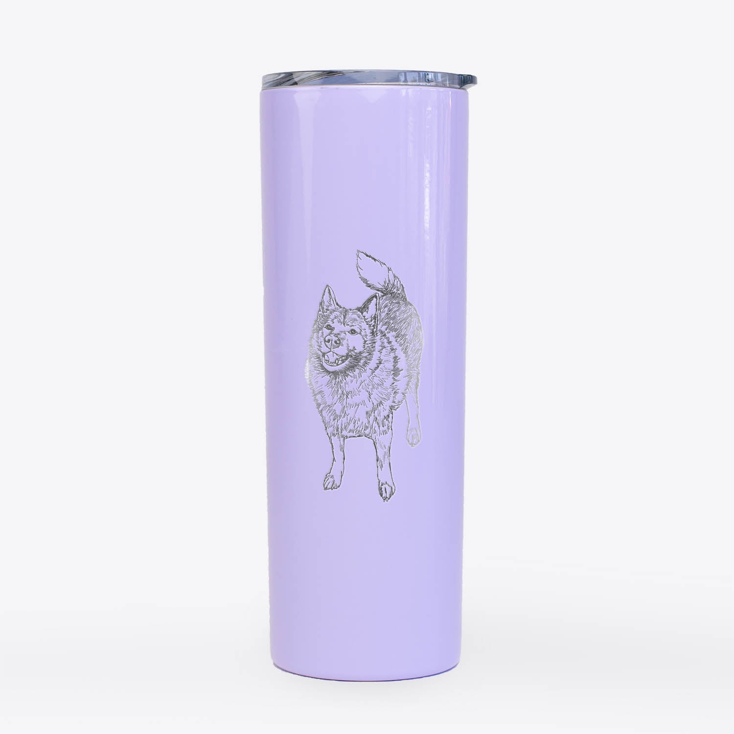 Doodled Oban Bear the Norwegian Elkhound - 20oz Skinny Tumbler