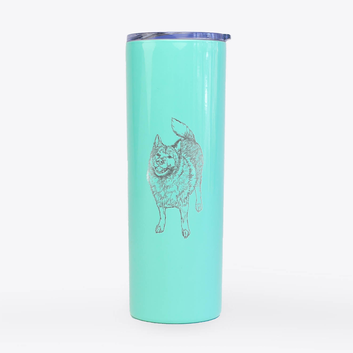 Doodled Oban Bear the Norwegian Elkhound - 20oz Skinny Tumbler