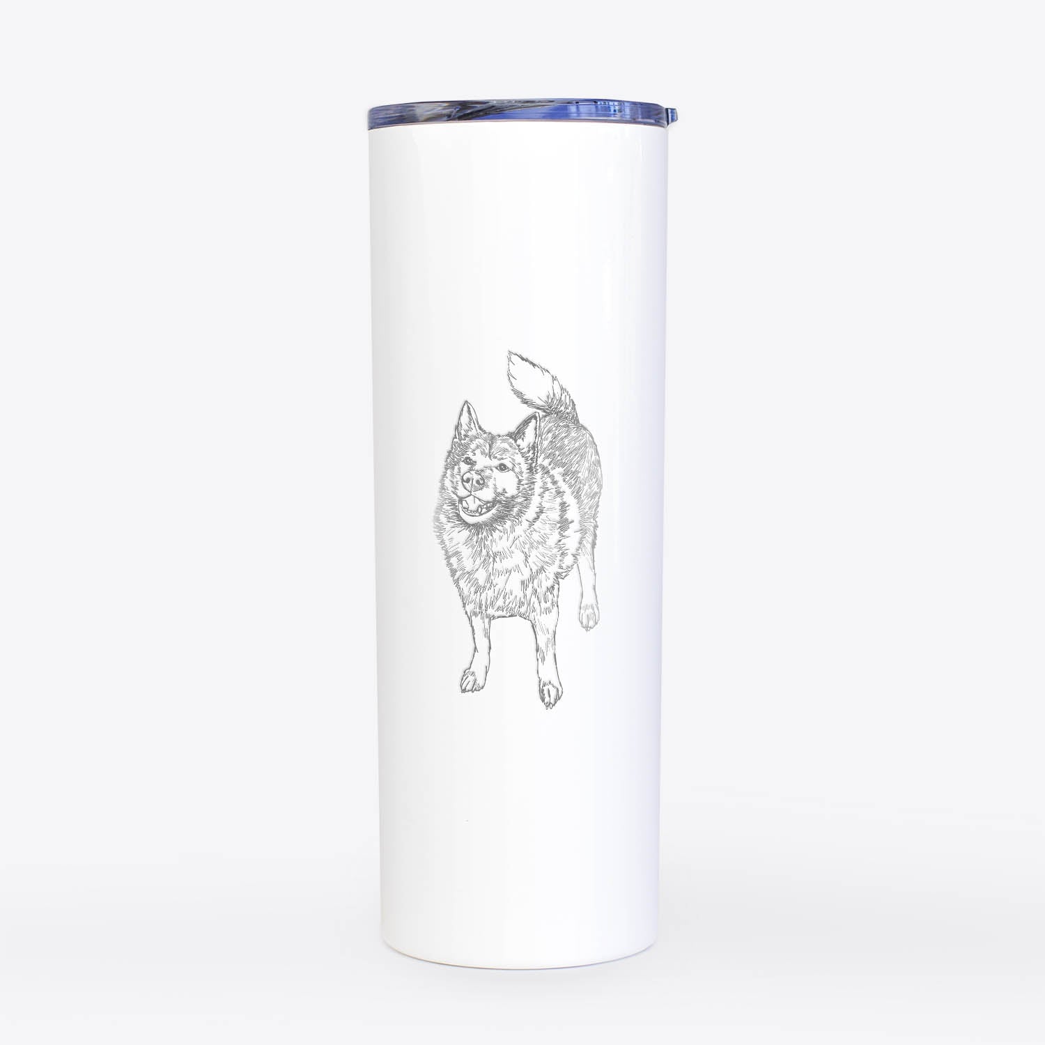 Doodled Oban Bear the Norwegian Elkhound - 20oz Skinny Tumbler