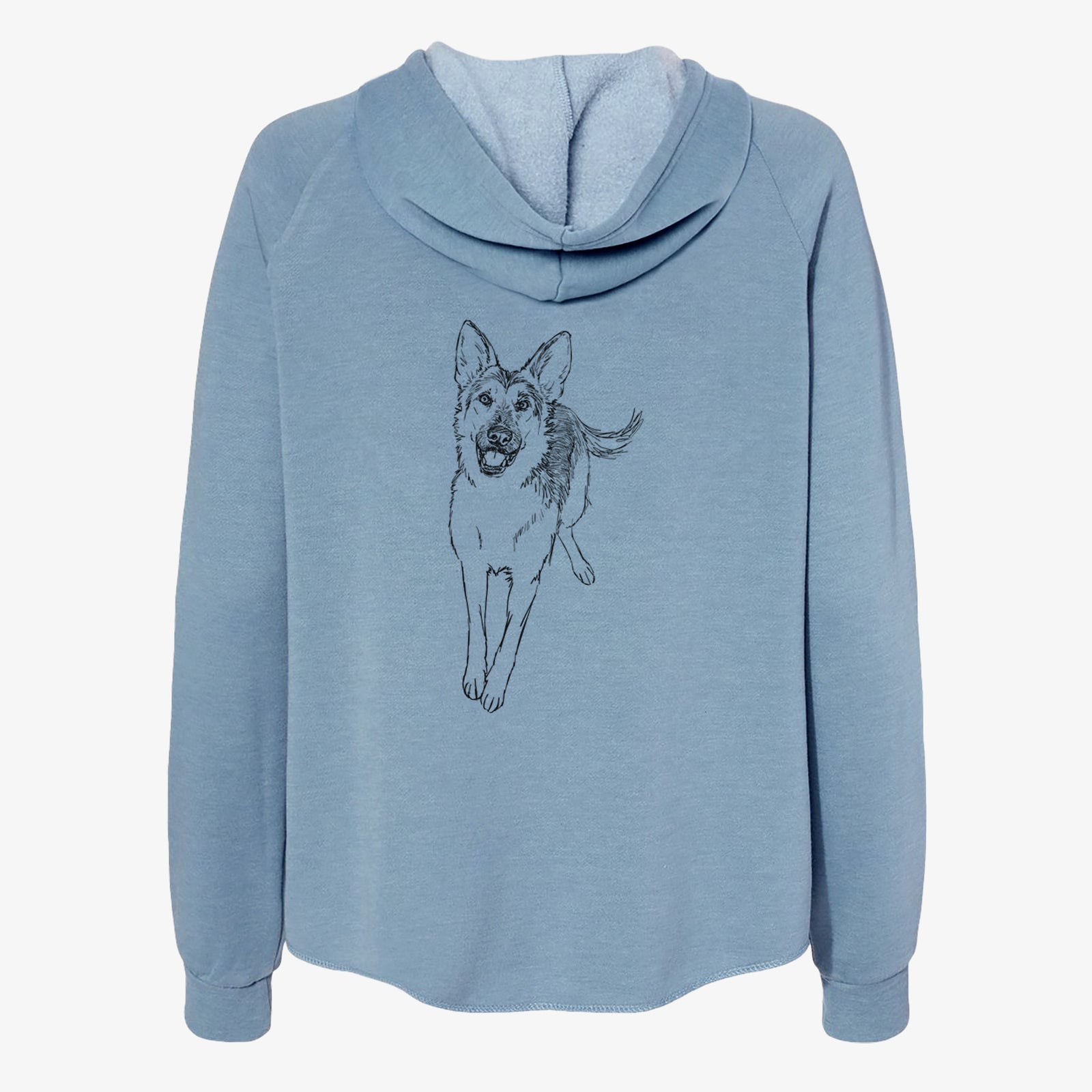 Doodled Odie the German Shepherd - Women's Cali Wave Zip-Up Sweatshirt