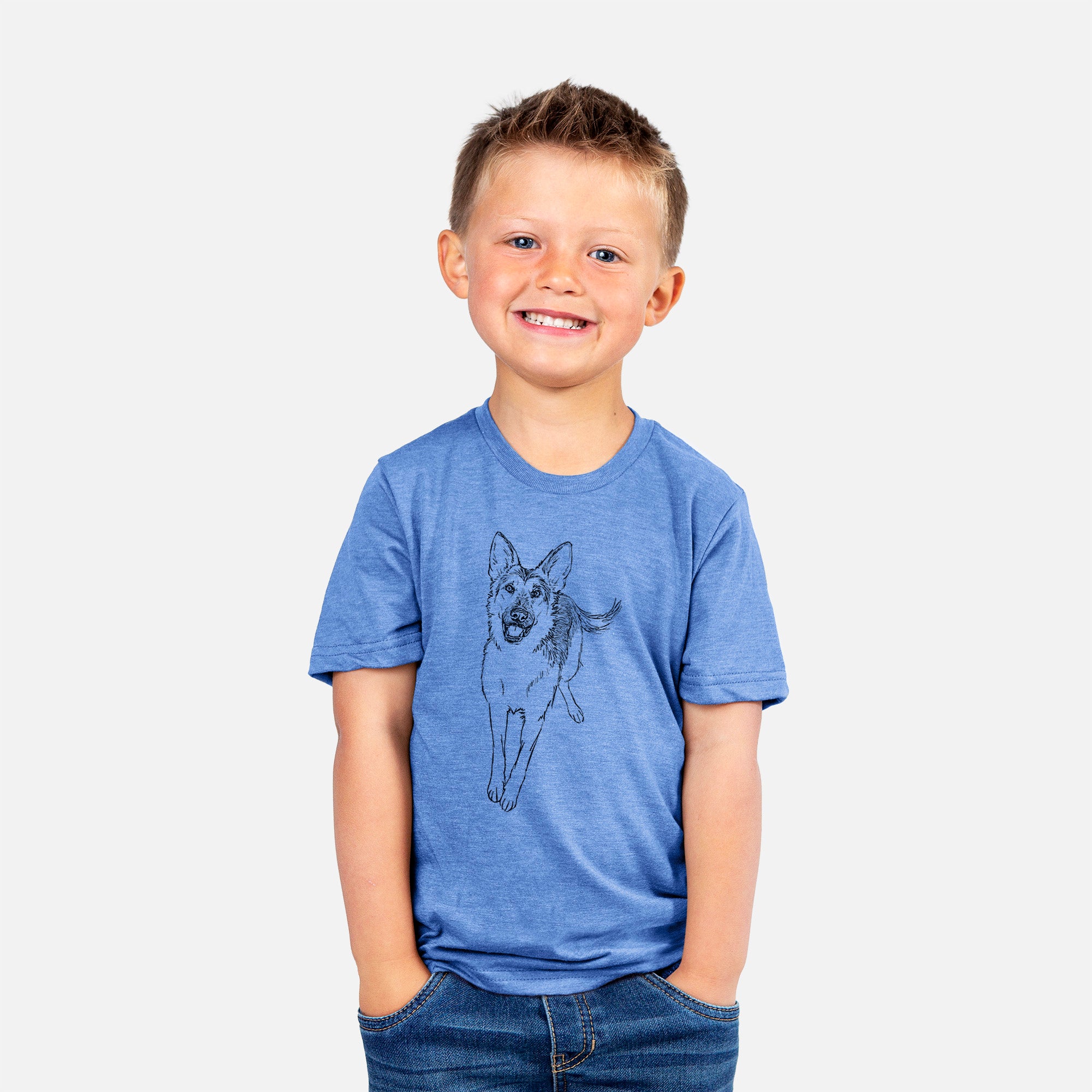 Doodled Odie the German Shepherd - Kids/Youth/Toddler Shirt