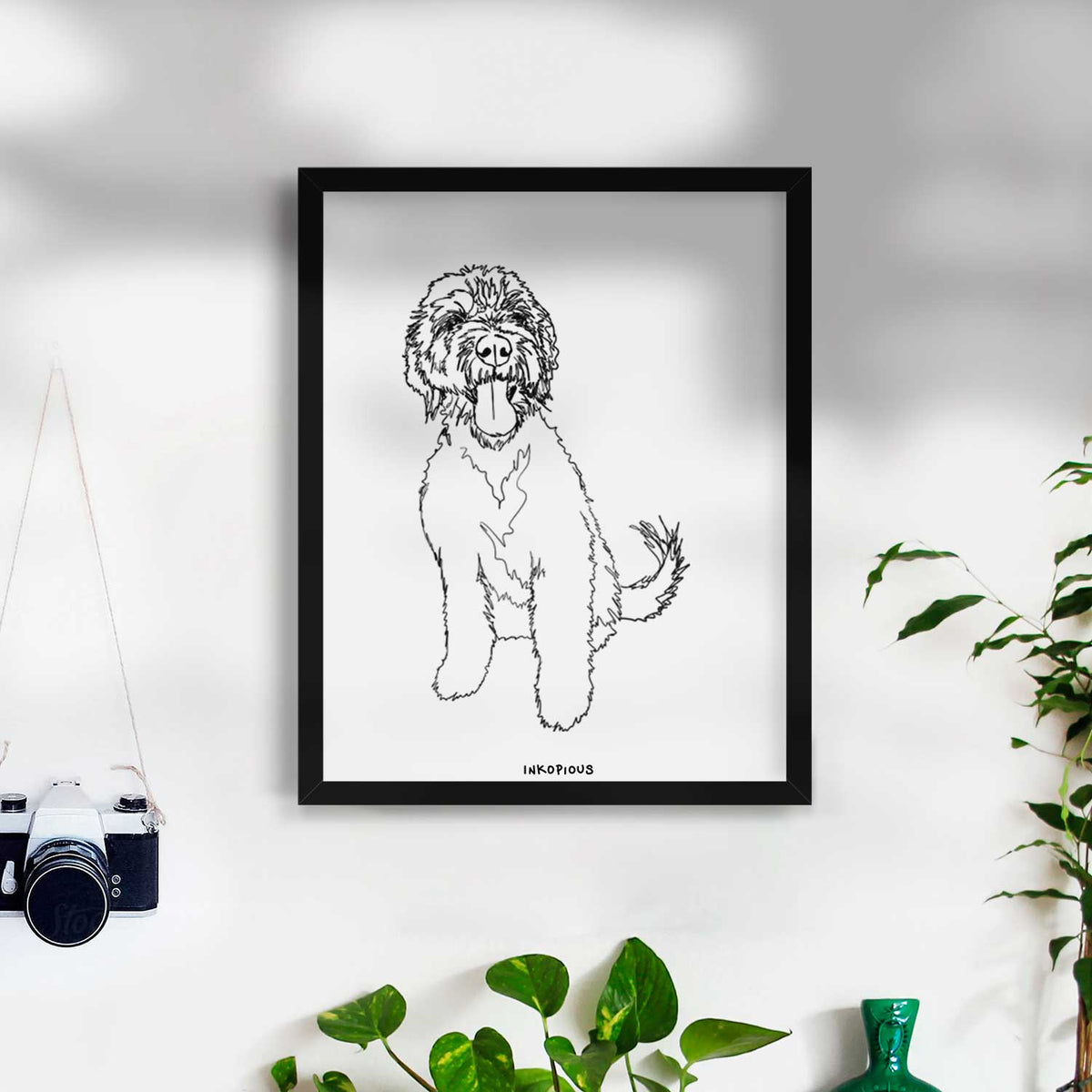 Doodled Oliver the Labradoodle Art Print