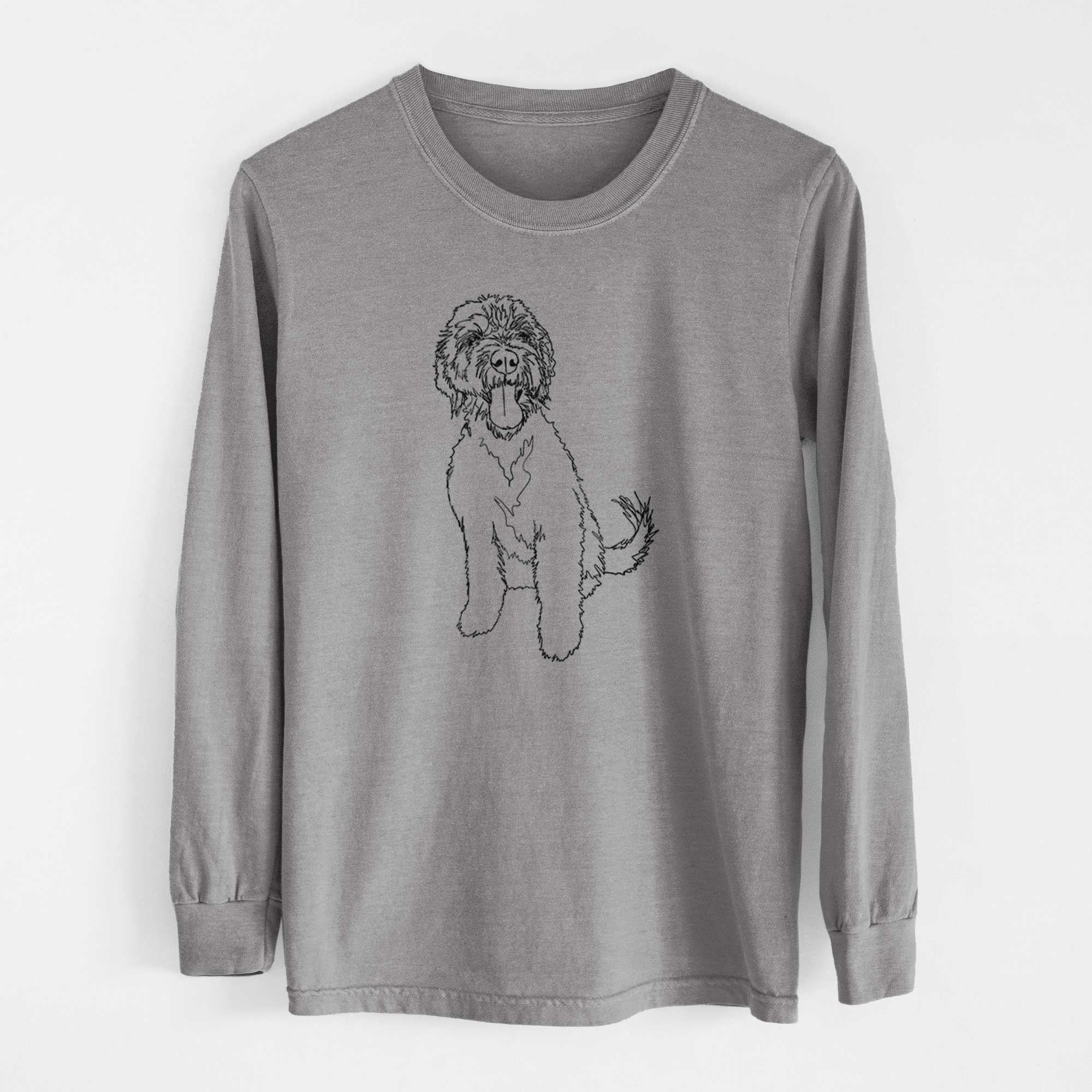 Doodled Oliver the Labradoodle - Heavyweight 100% Cotton Long Sleeve