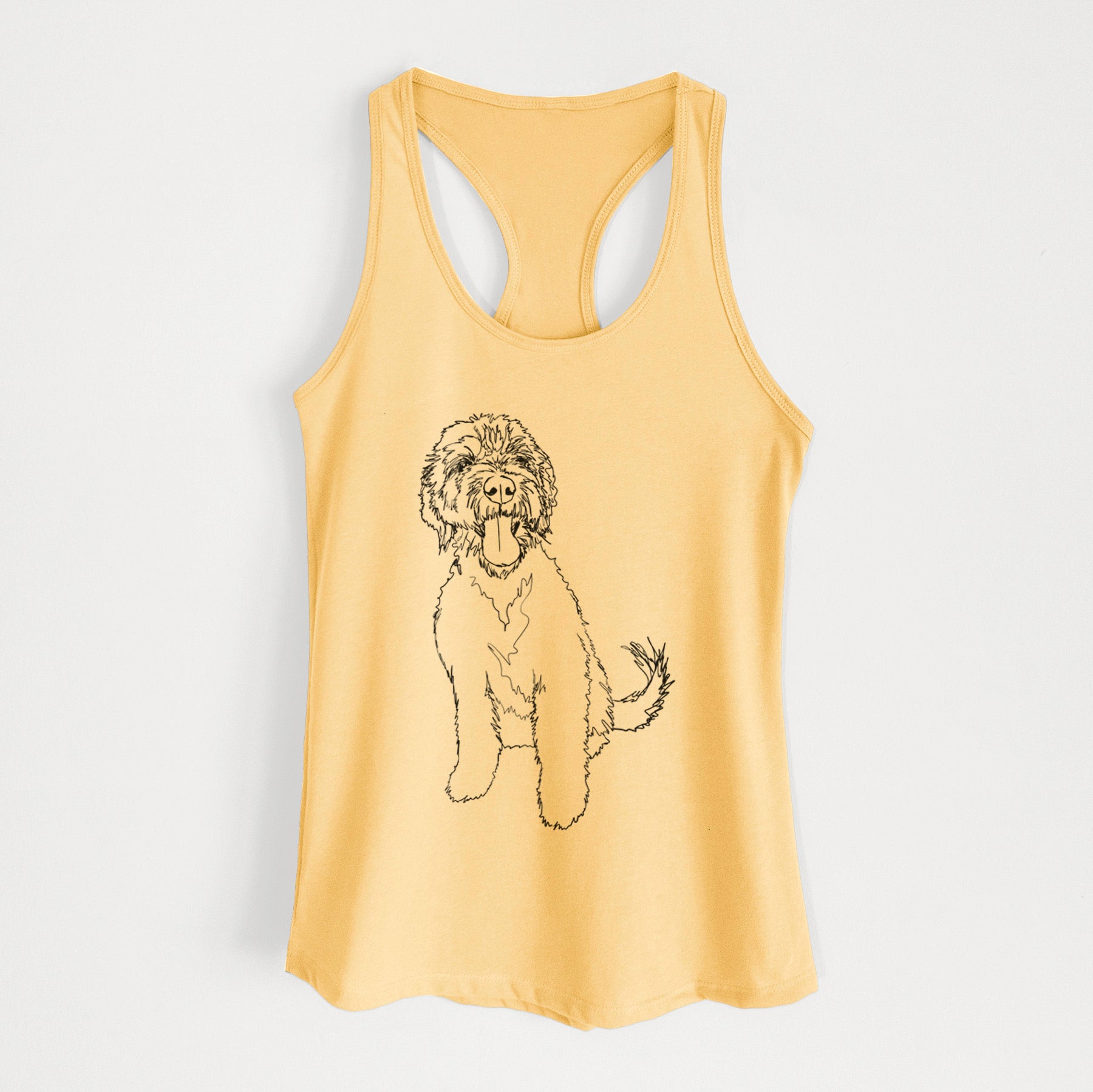 Doodled Oliver the Labradoodle - Women's Racerback Tanktop