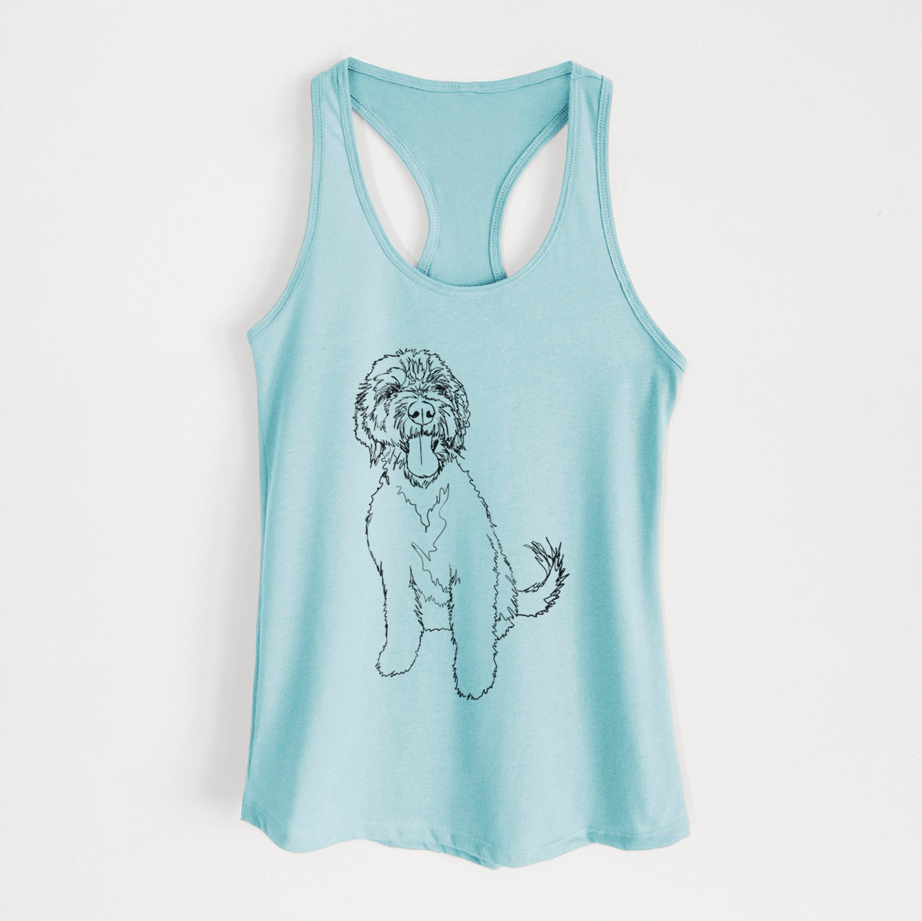 Doodled Oliver the Labradoodle - Women's Racerback Tanktop