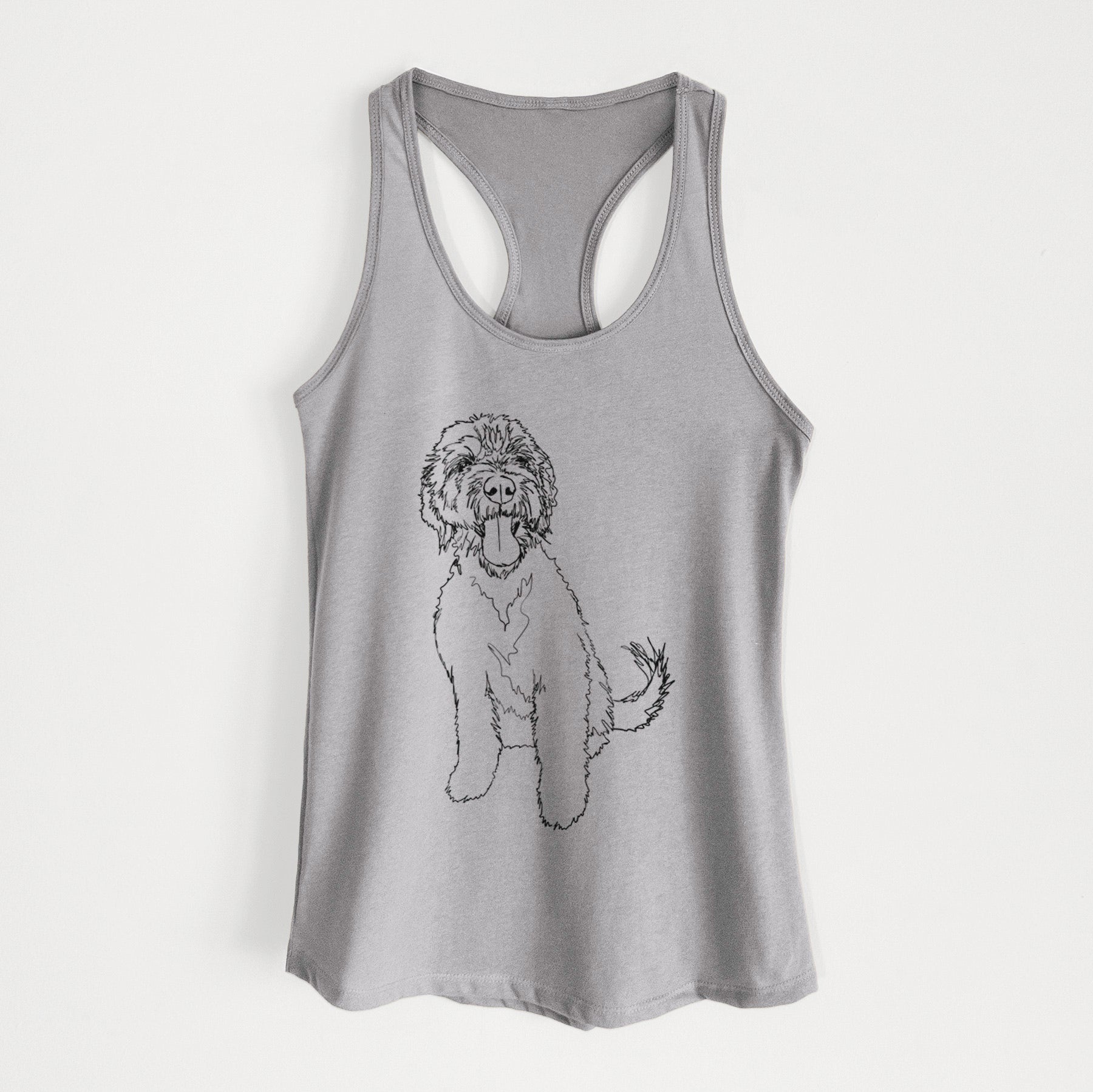 Doodled Oliver the Labradoodle - Women's Racerback Tanktop