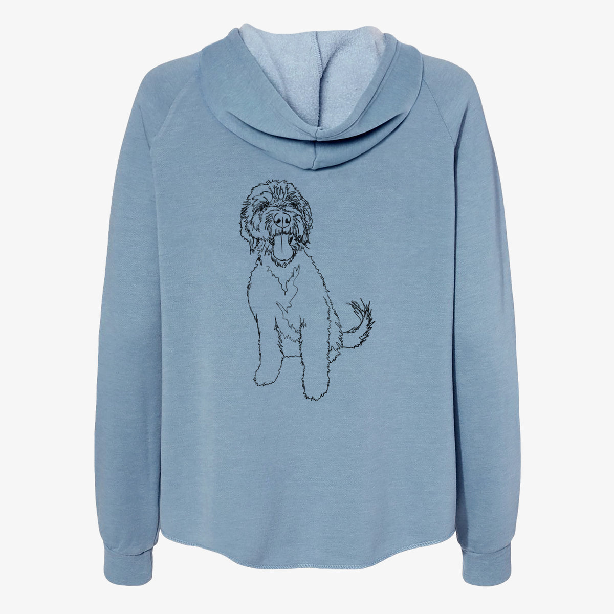 Doodled Oliver the Labradoodle - Women's Cali Wave Zip-Up Sweatshirt