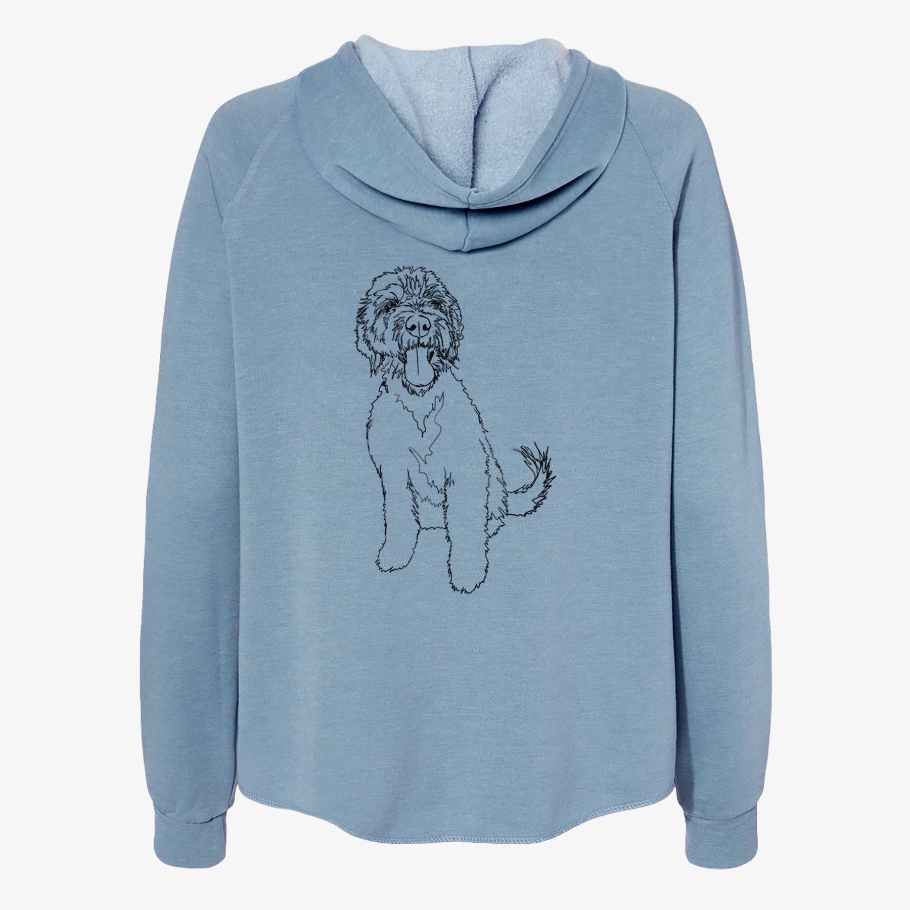 Doodled Oliver the Labradoodle - Women's Cali Wave Zip-Up Sweatshirt