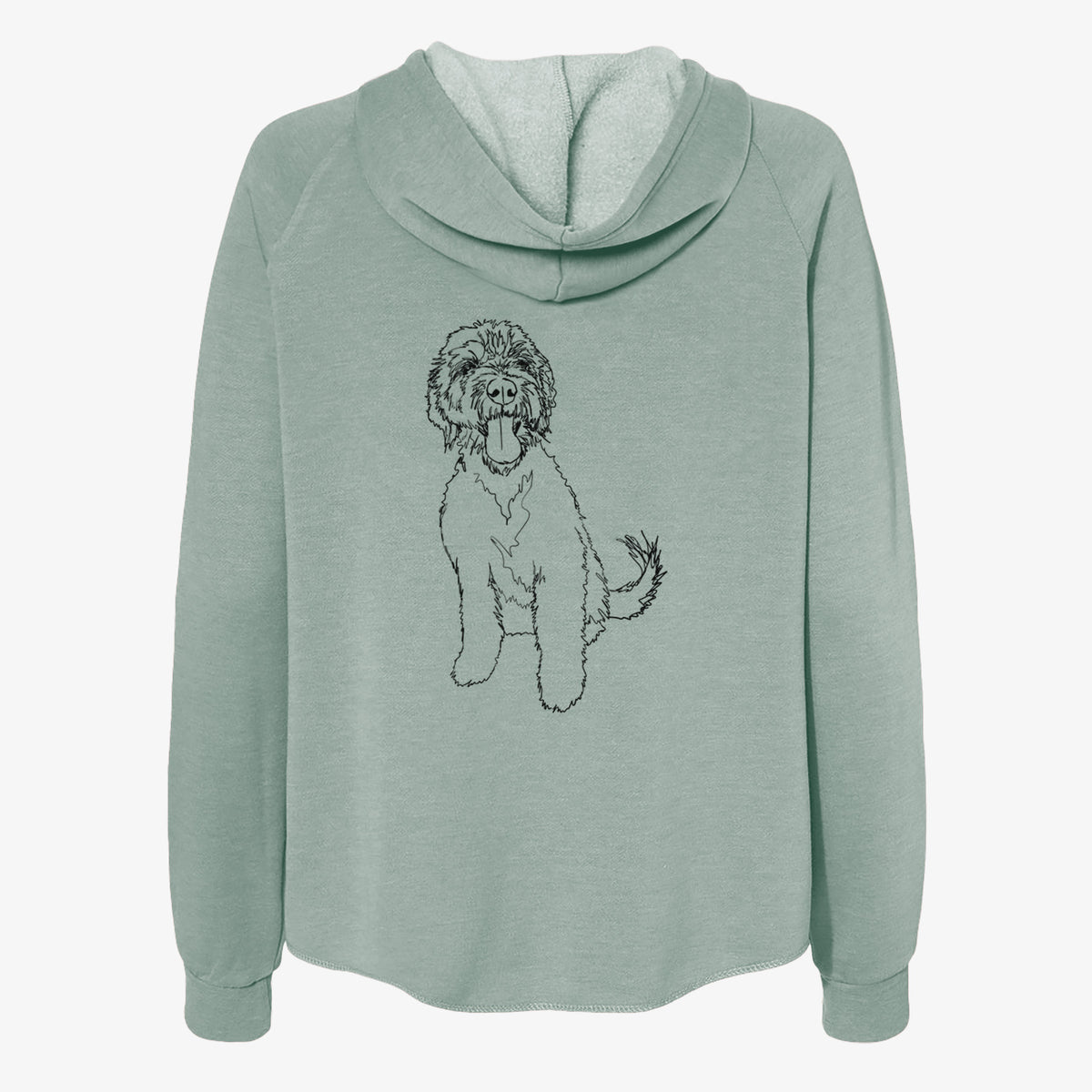 Doodled Oliver the Labradoodle - Women's Cali Wave Zip-Up Sweatshirt