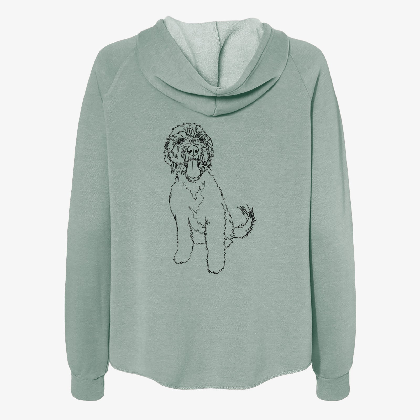Doodled Oliver the Labradoodle - Women's Cali Wave Zip-Up Sweatshirt