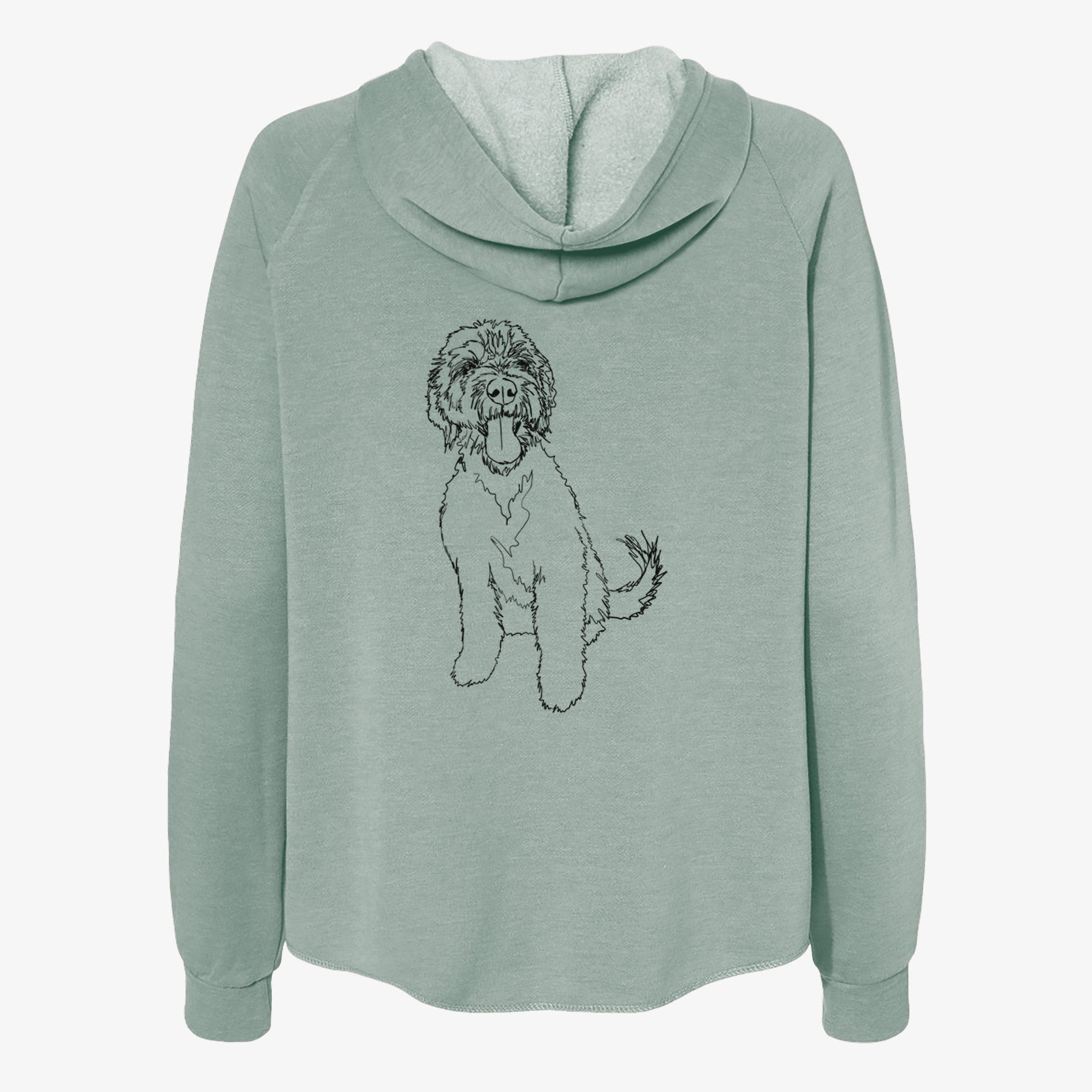 Doodled Oliver the Labradoodle - Women's Cali Wave Zip-Up Sweatshirt