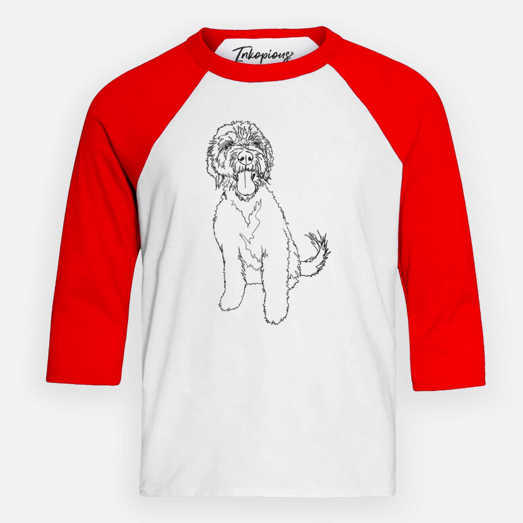 Doodled Oliver the Labradoodle - Youth 3/4 Long Sleeve