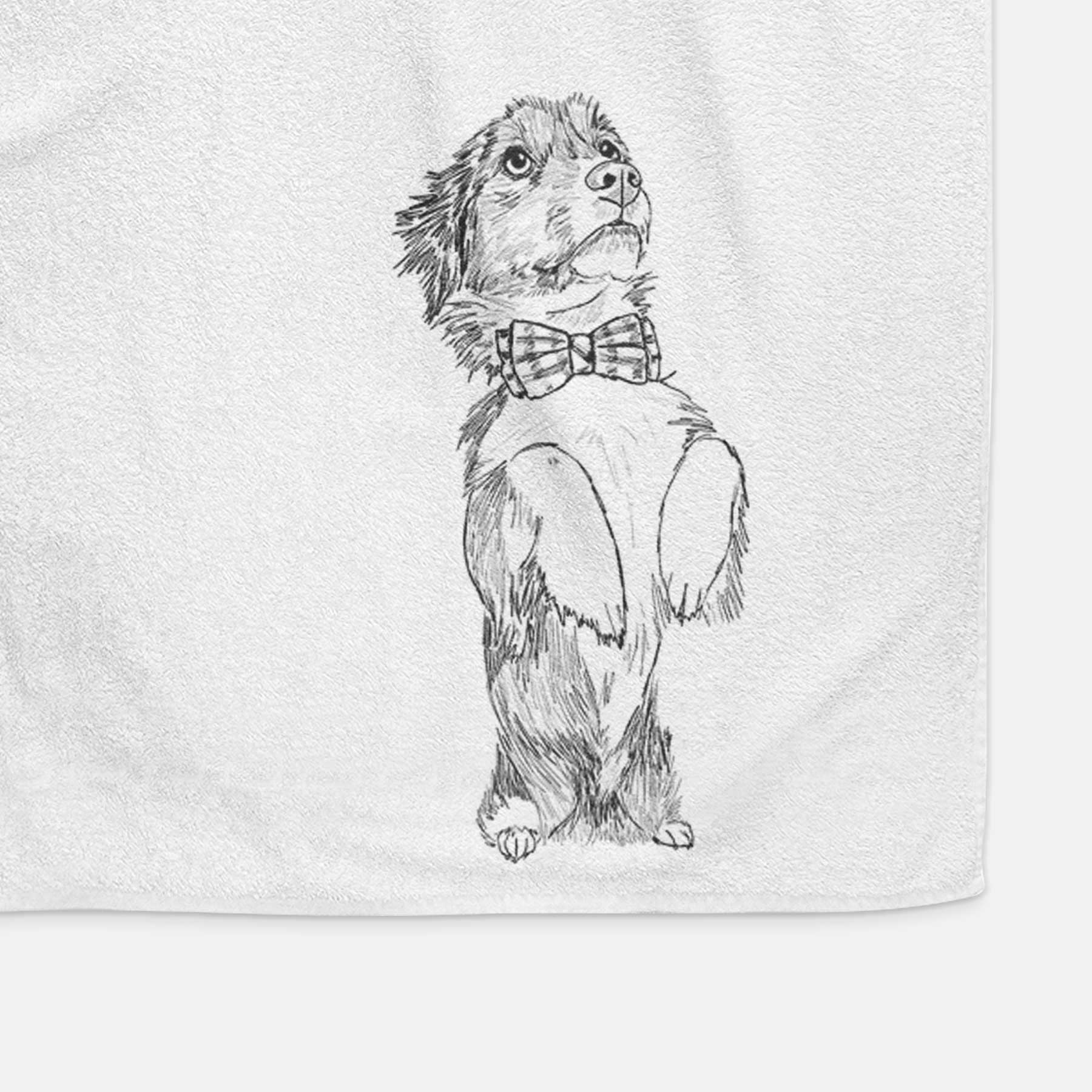 Doodled Oliver the Mixed Breed Decorative Hand Towel