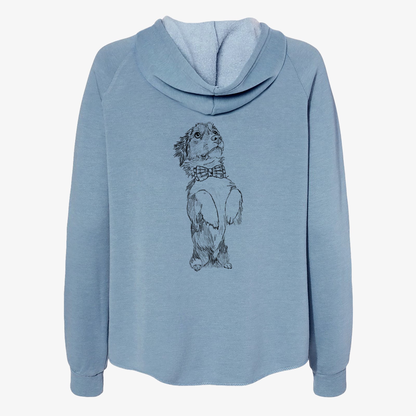 Doodled Oliver the Mixed Breed - Women's Cali Wave Zip-Up Sweatshirt
