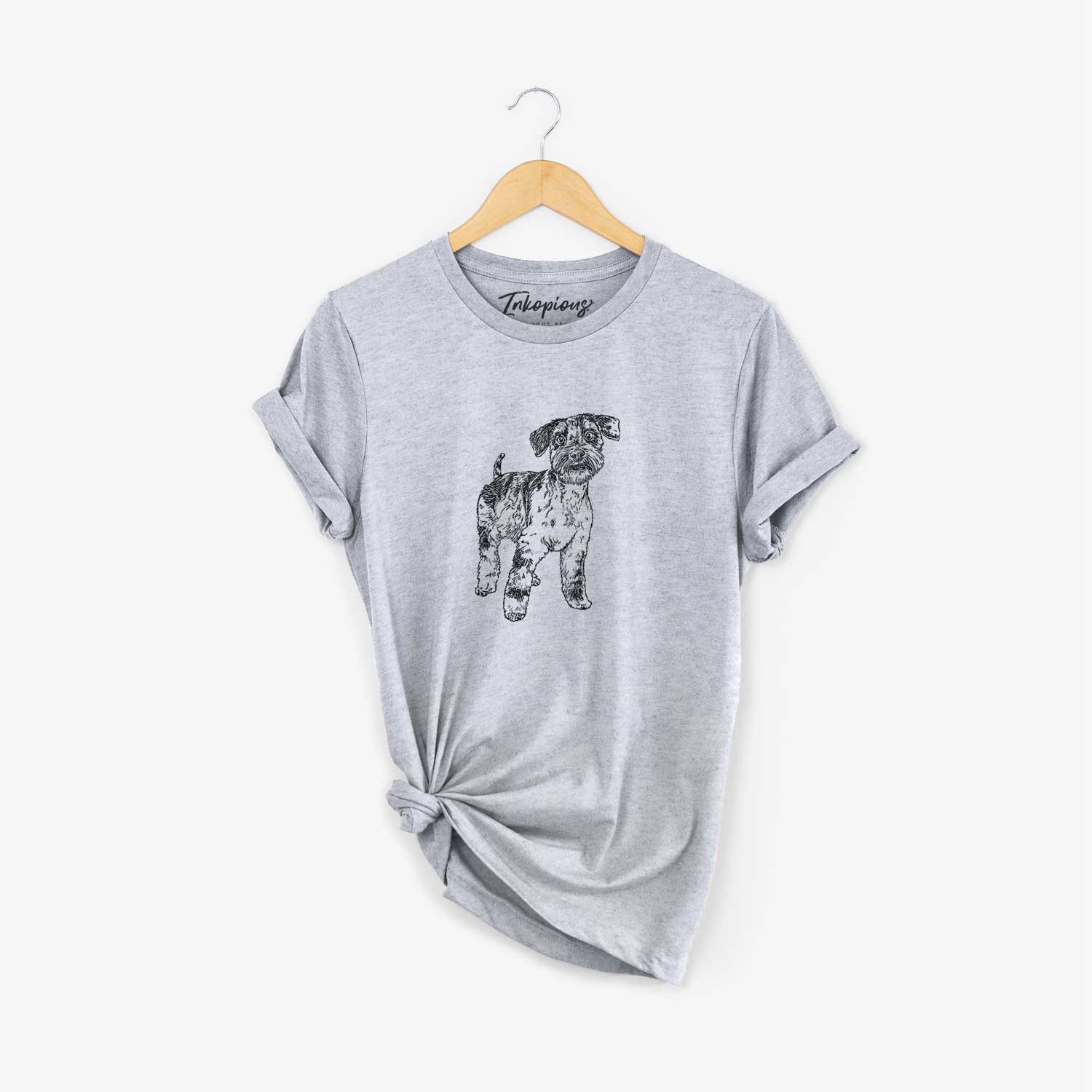 Doodled Oliver the Blue Merle Mini Schnauzer - Unisex Crewneck