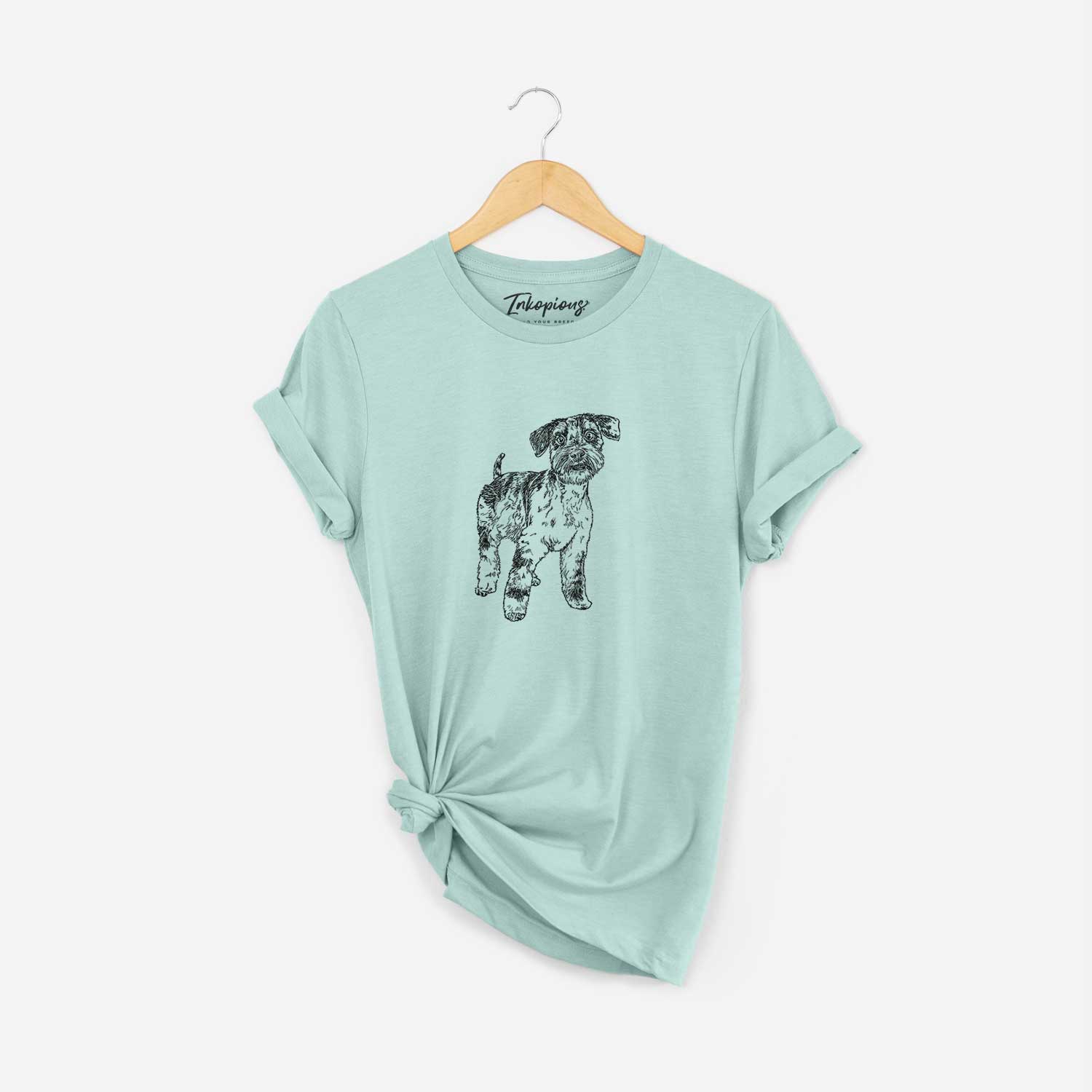 Doodled Oliver the Blue Merle Mini Schnauzer - Unisex Crewneck