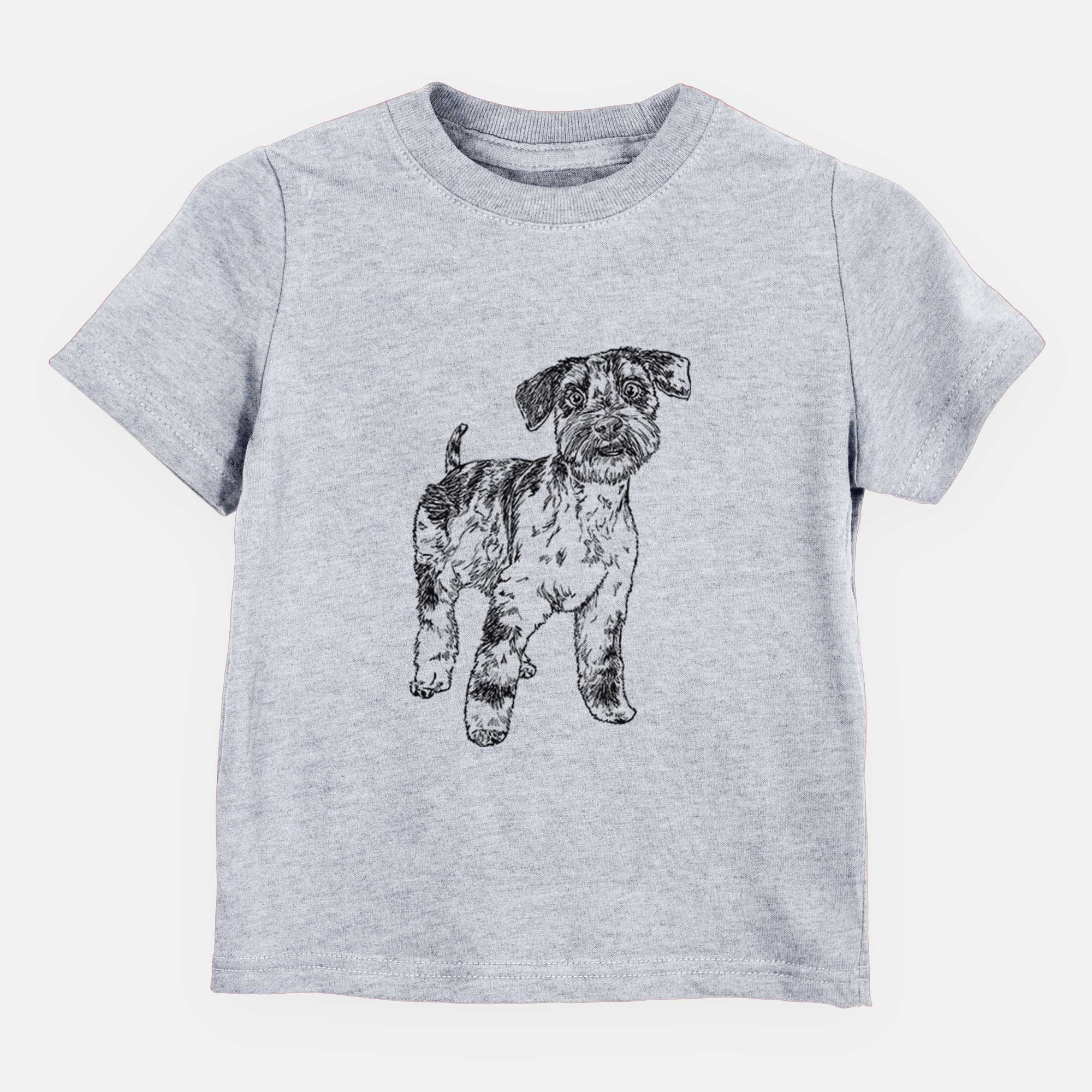 Doodled Oliver the Blue Merle Mini Schnauzer - Kids/Youth/Toddler Shirt