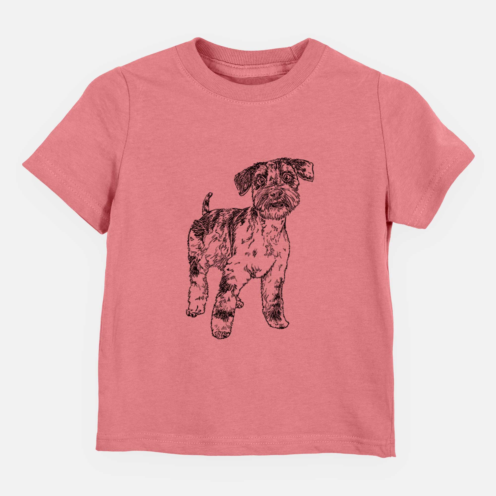 Doodled Oliver the Blue Merle Mini Schnauzer - Kids/Youth/Toddler Shirt