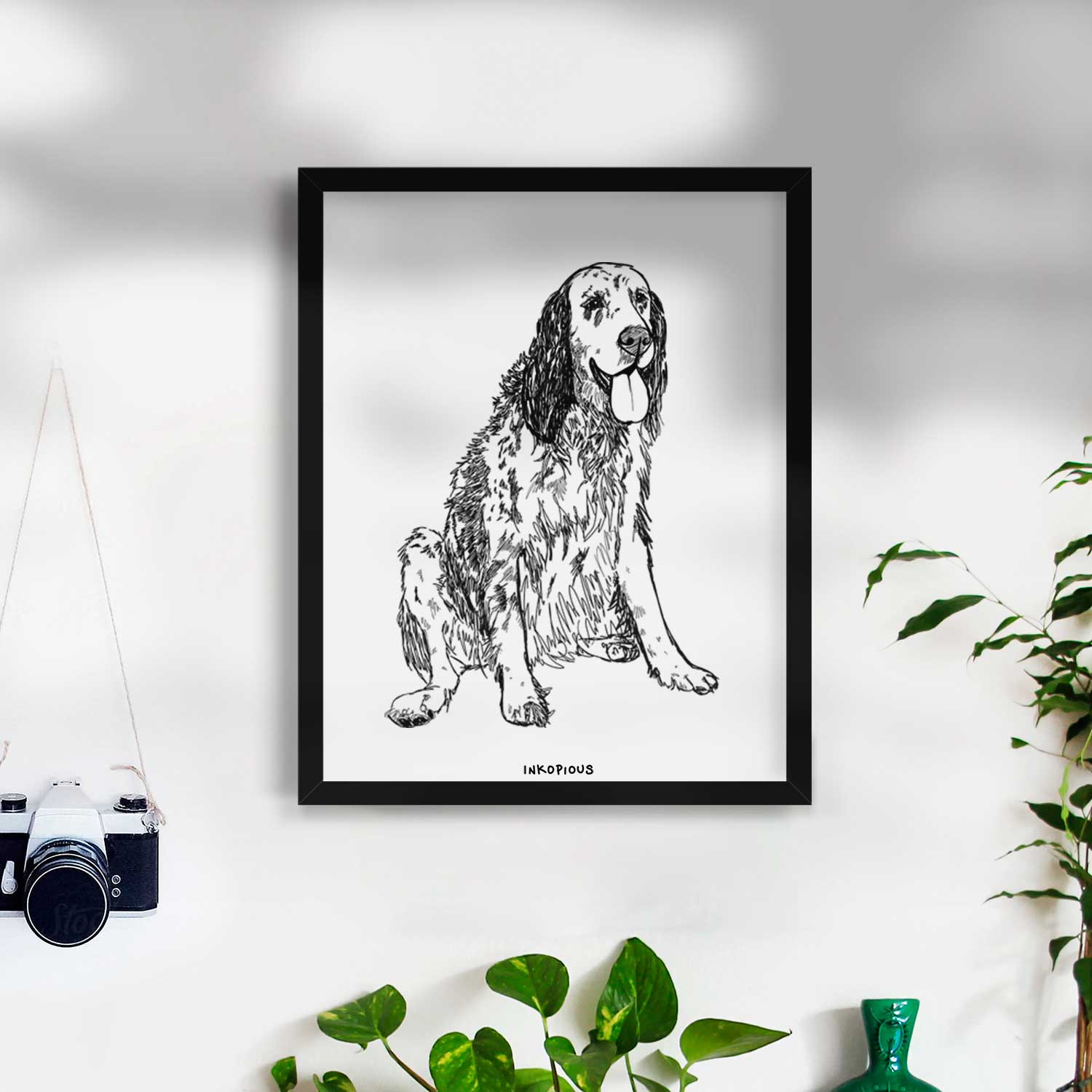 Doodled Otis the English Setter Art Print