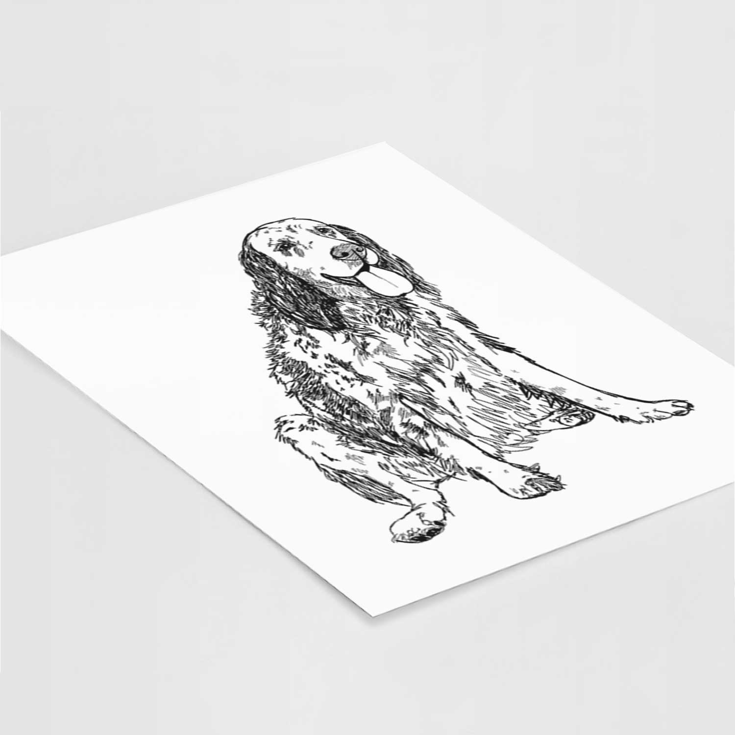 Doodled Otis the English Setter Art Print