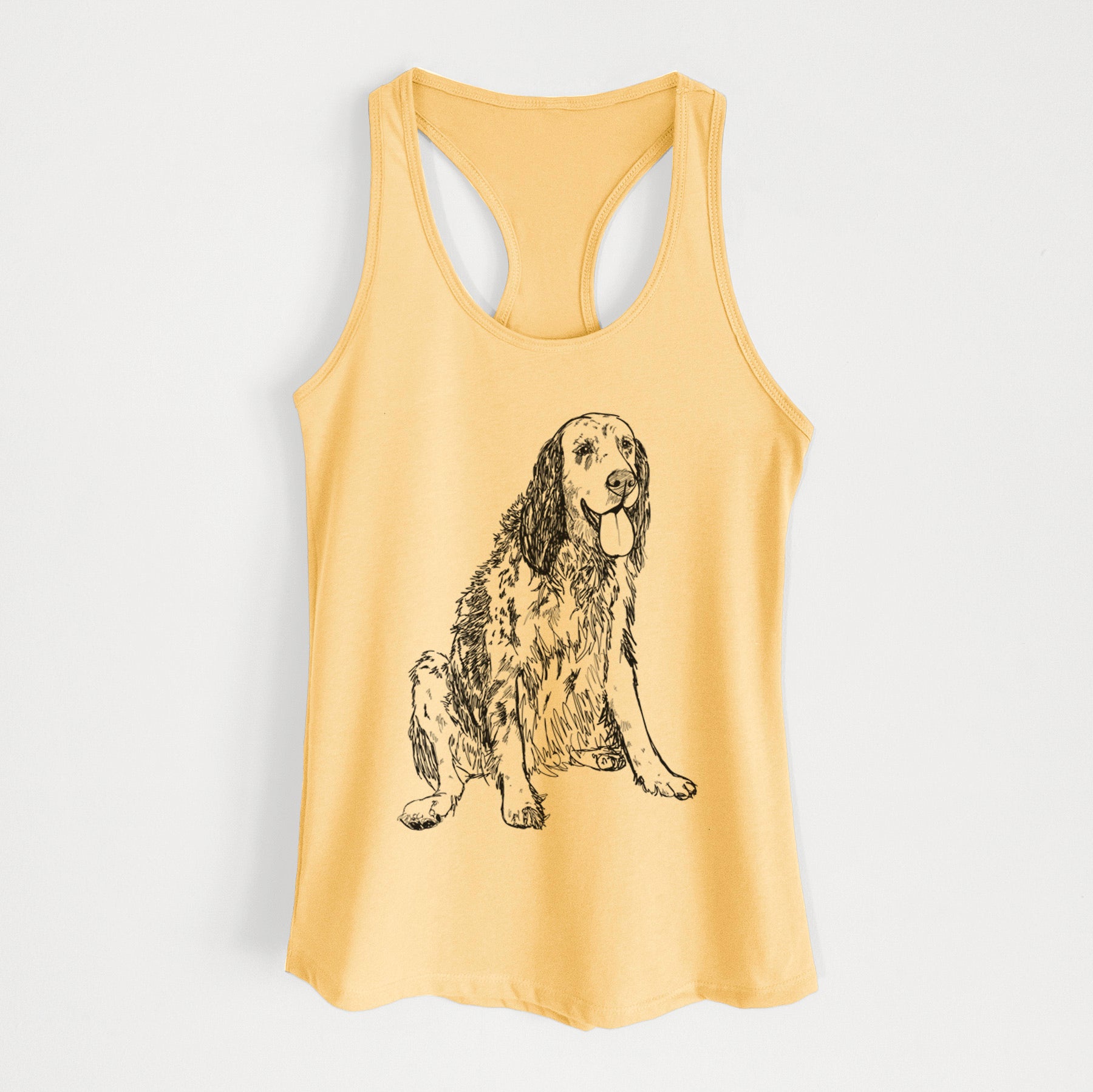 Doodled Otis the English Setter - Women's Racerback Tanktop