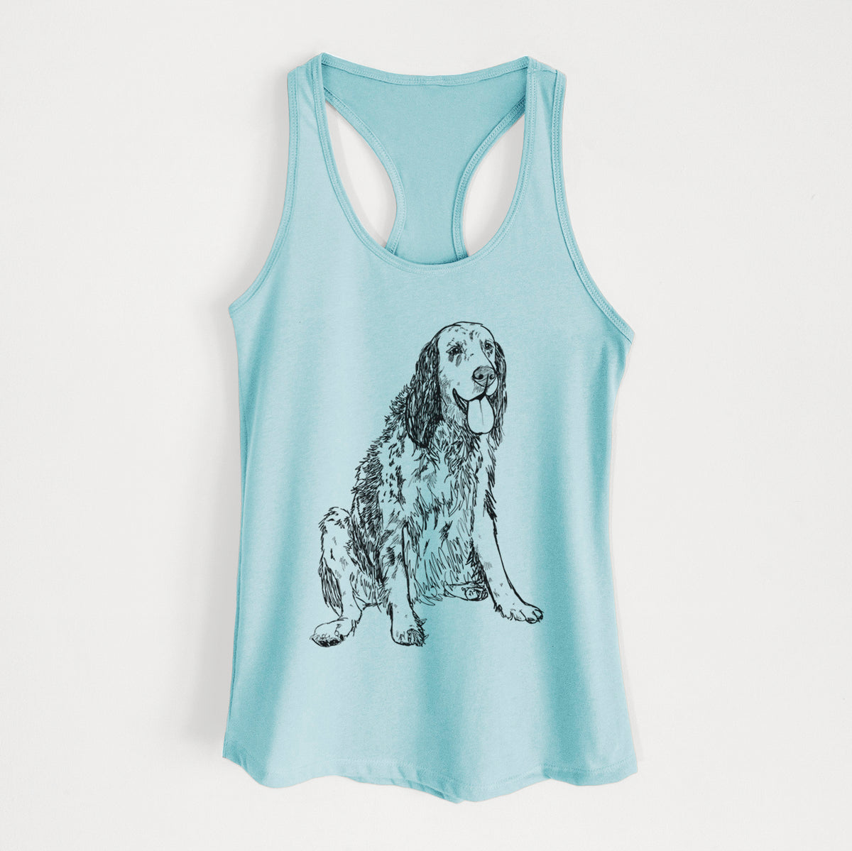 Doodled Otis the English Setter - Women&#39;s Racerback Tanktop