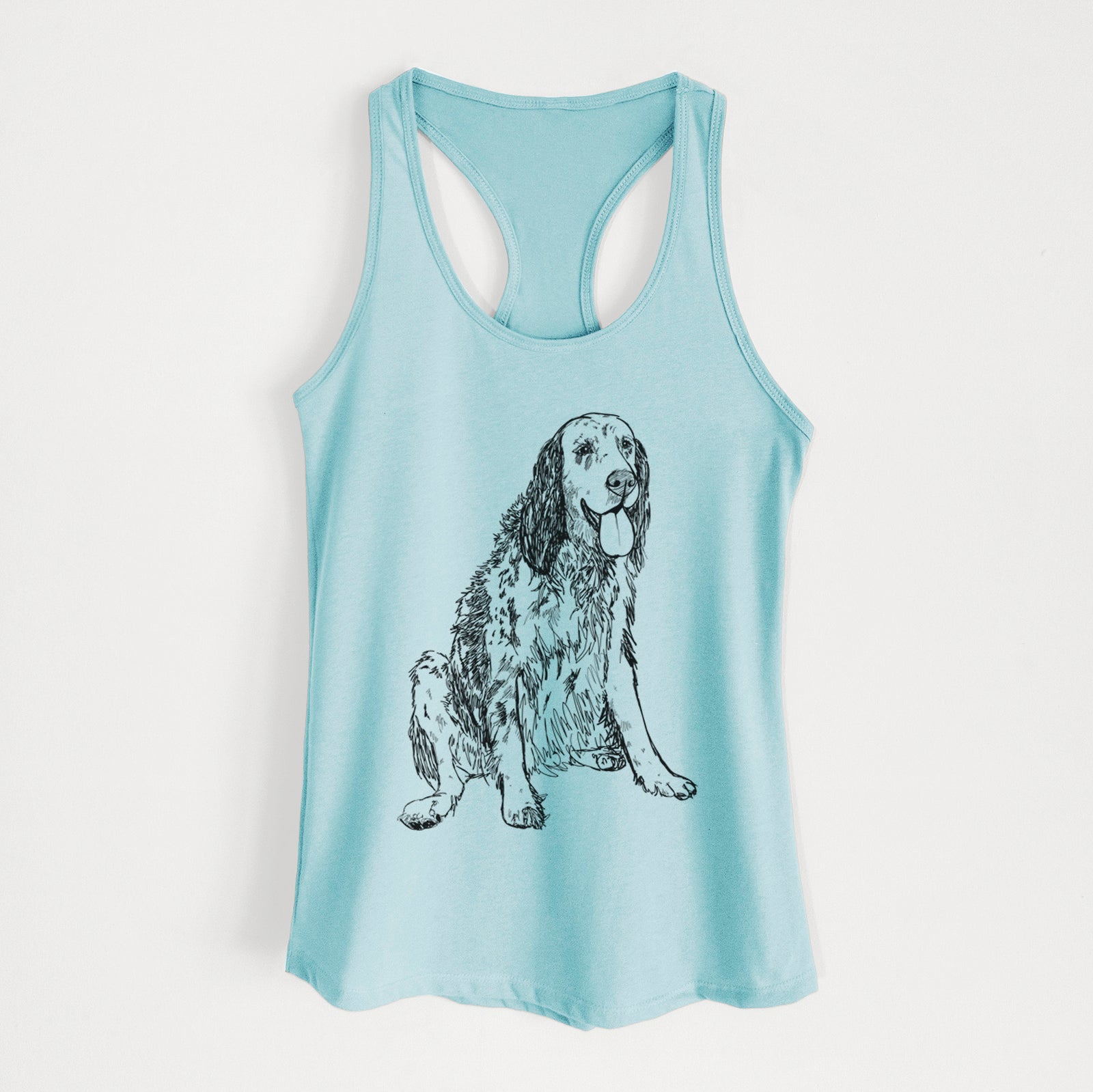 Doodled Otis the English Setter - Women's Racerback Tanktop