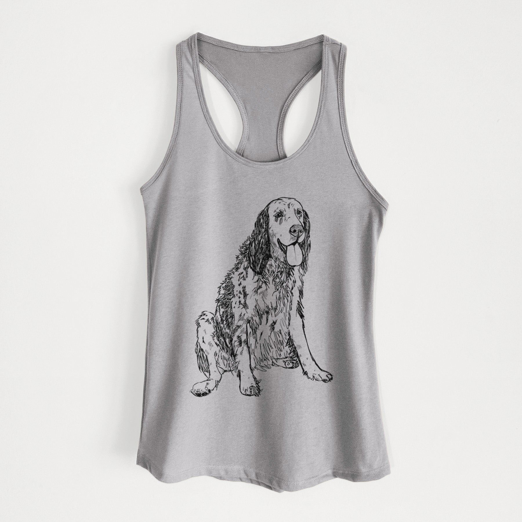 Doodled Otis the English Setter - Women's Racerback Tanktop