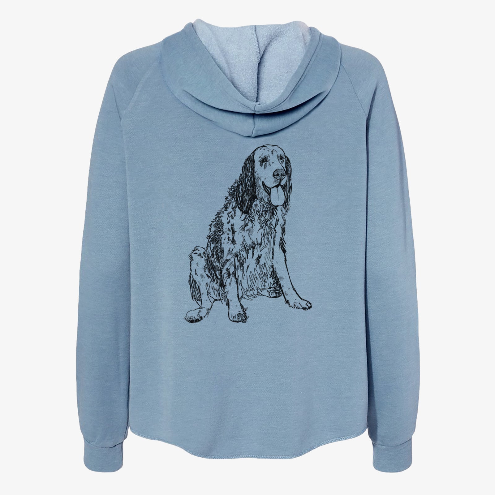 Doodled Otis the English Setter - Women's Cali Wave Zip-Up Sweatshirt
