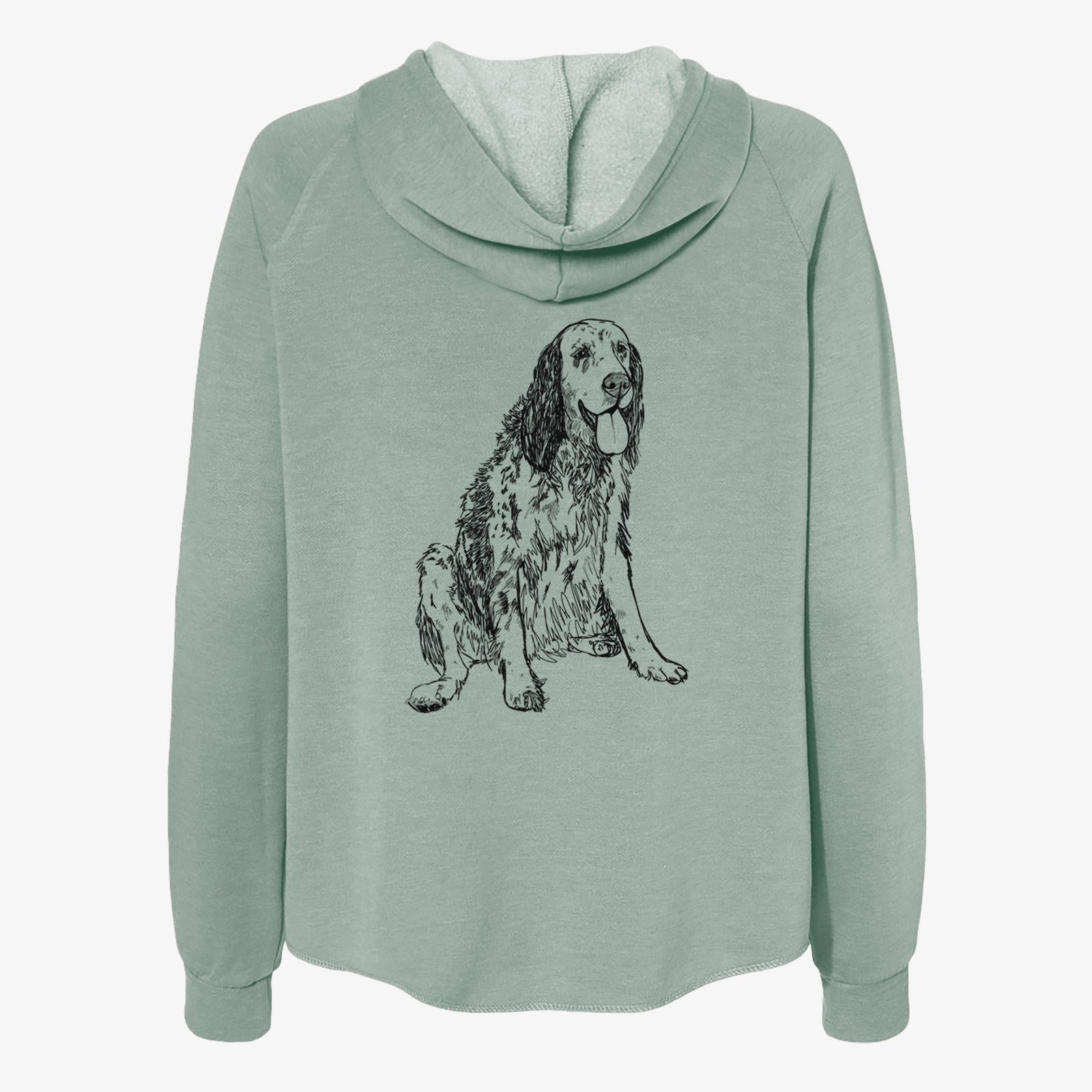 Doodled Otis the English Setter - Women's Cali Wave Zip-Up Sweatshirt