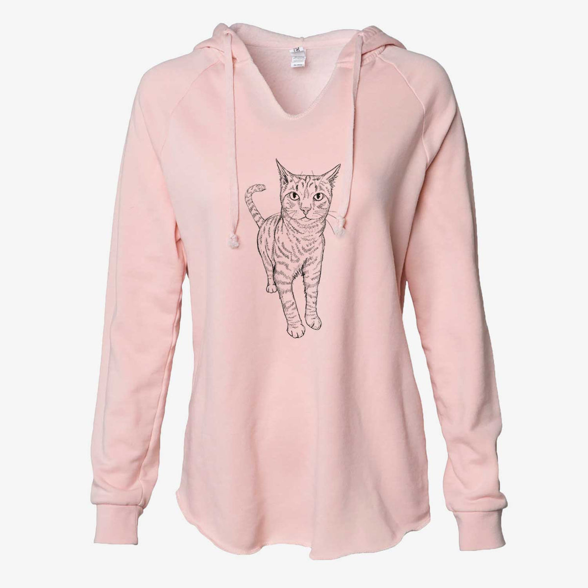 Doodled Otto the Tabby Cat - Cali Wave Hooded Sweatshirt
