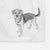 Doodled Ozzy the Terrier Mix Decorative Hand Towel