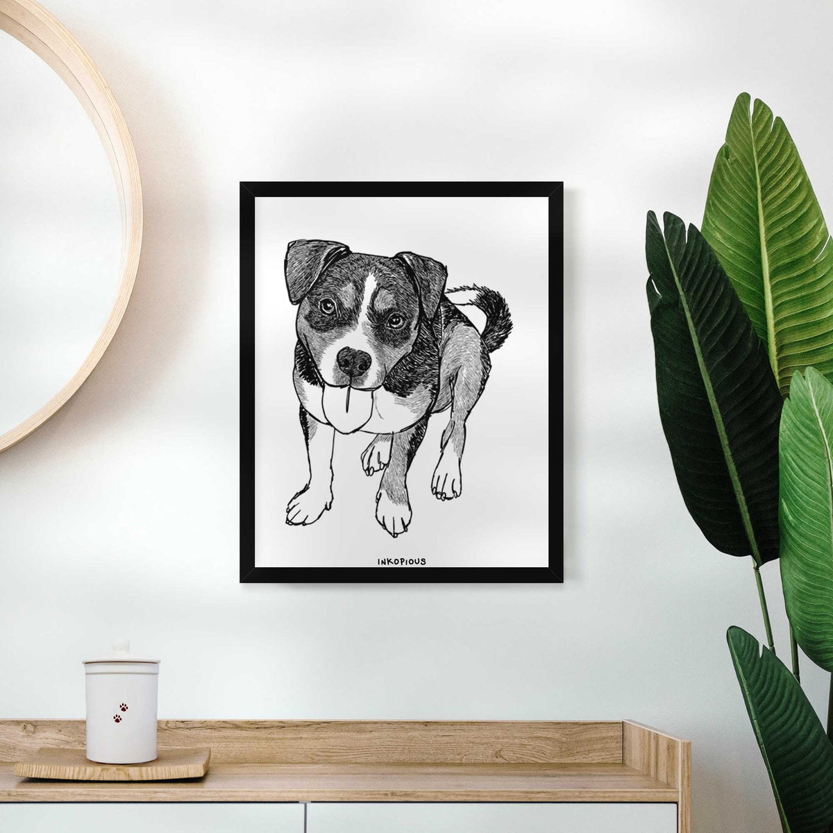 Doodled Paisley the Mixed Breed Art Print