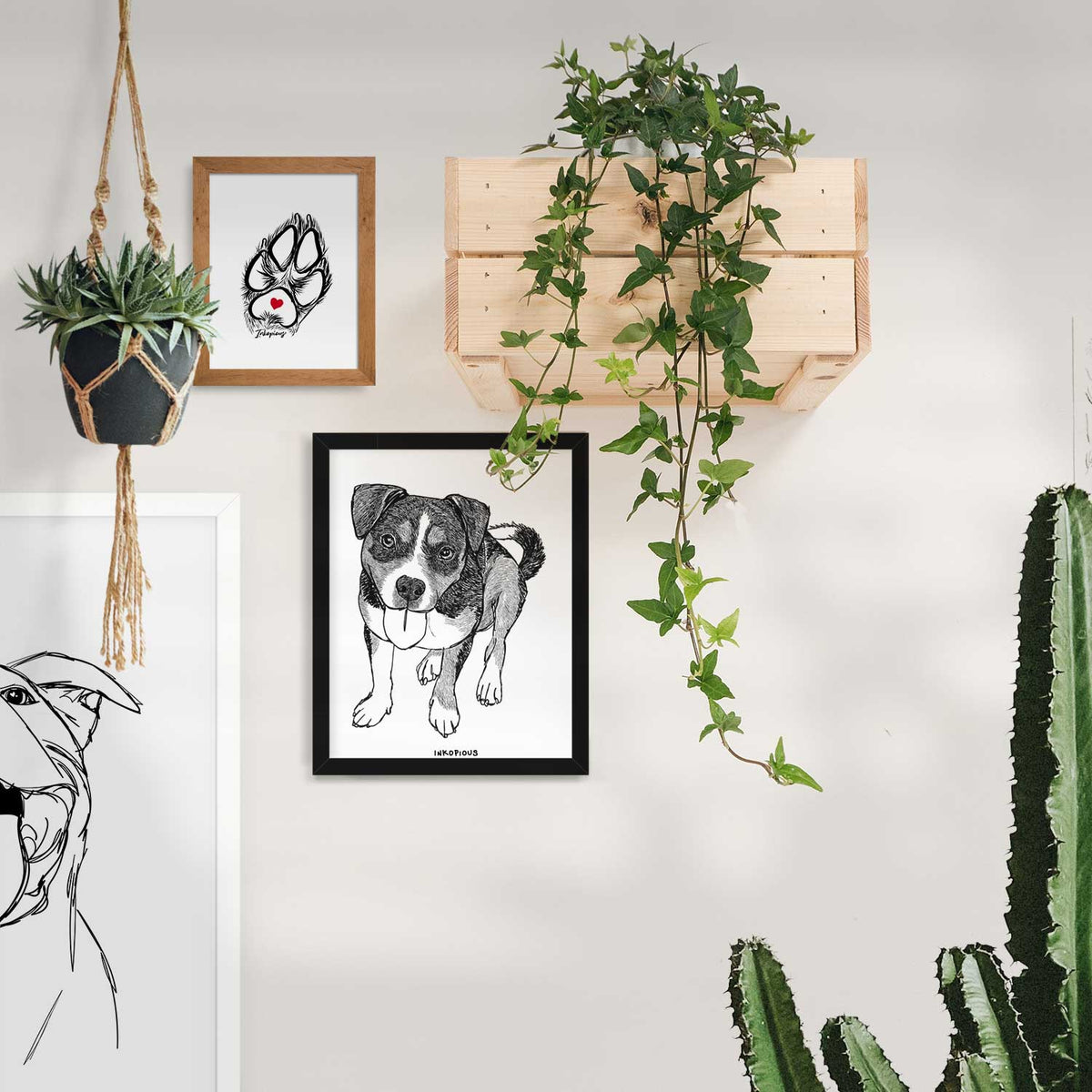 Doodled Paisley the Mixed Breed Art Print