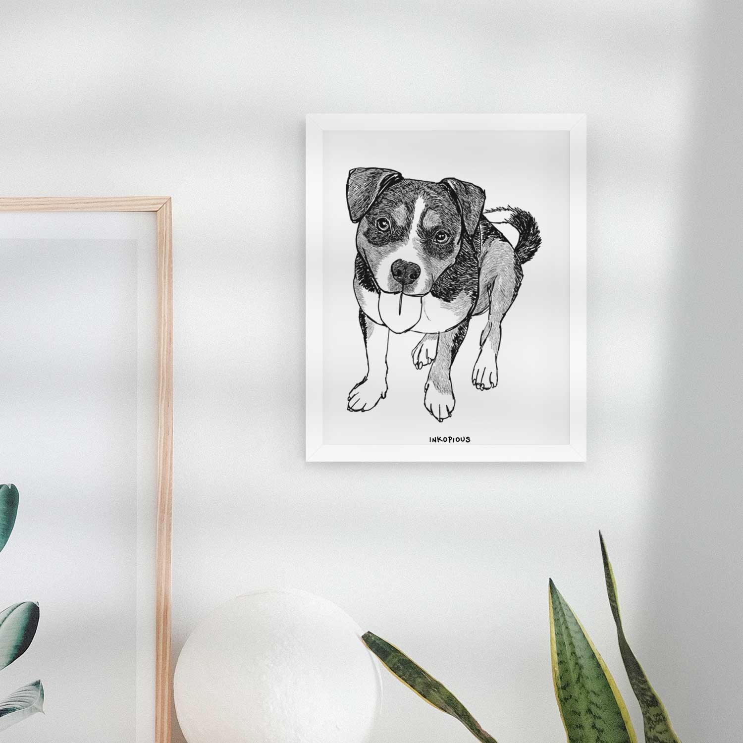 Doodled Paisley the Mixed Breed Art Print
