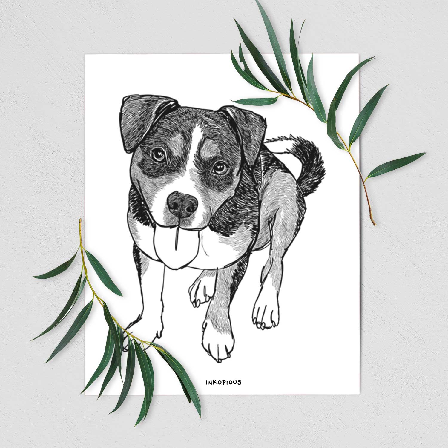 Doodled Paisley the Mixed Breed Art Print