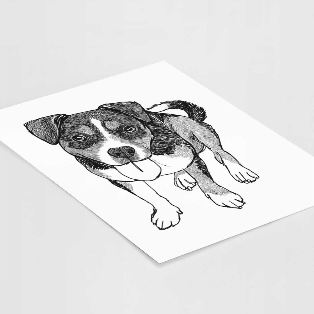 Doodled Paisley the Mixed Breed Art Print