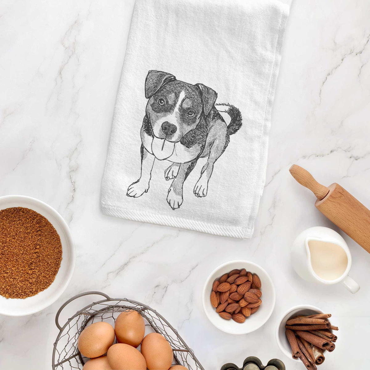 Doodled Paisley the Mixed Breed Decorative Hand Towel