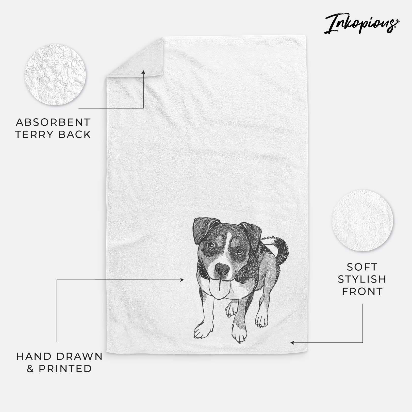 Doodled Paisley the Mixed Breed Decorative Hand Towel