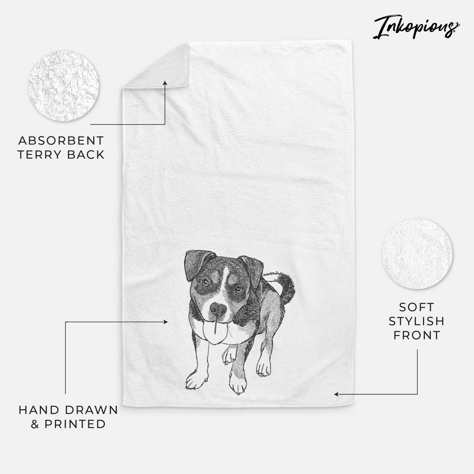 Doodled Paisley the Mixed Breed Decorative Hand Towel