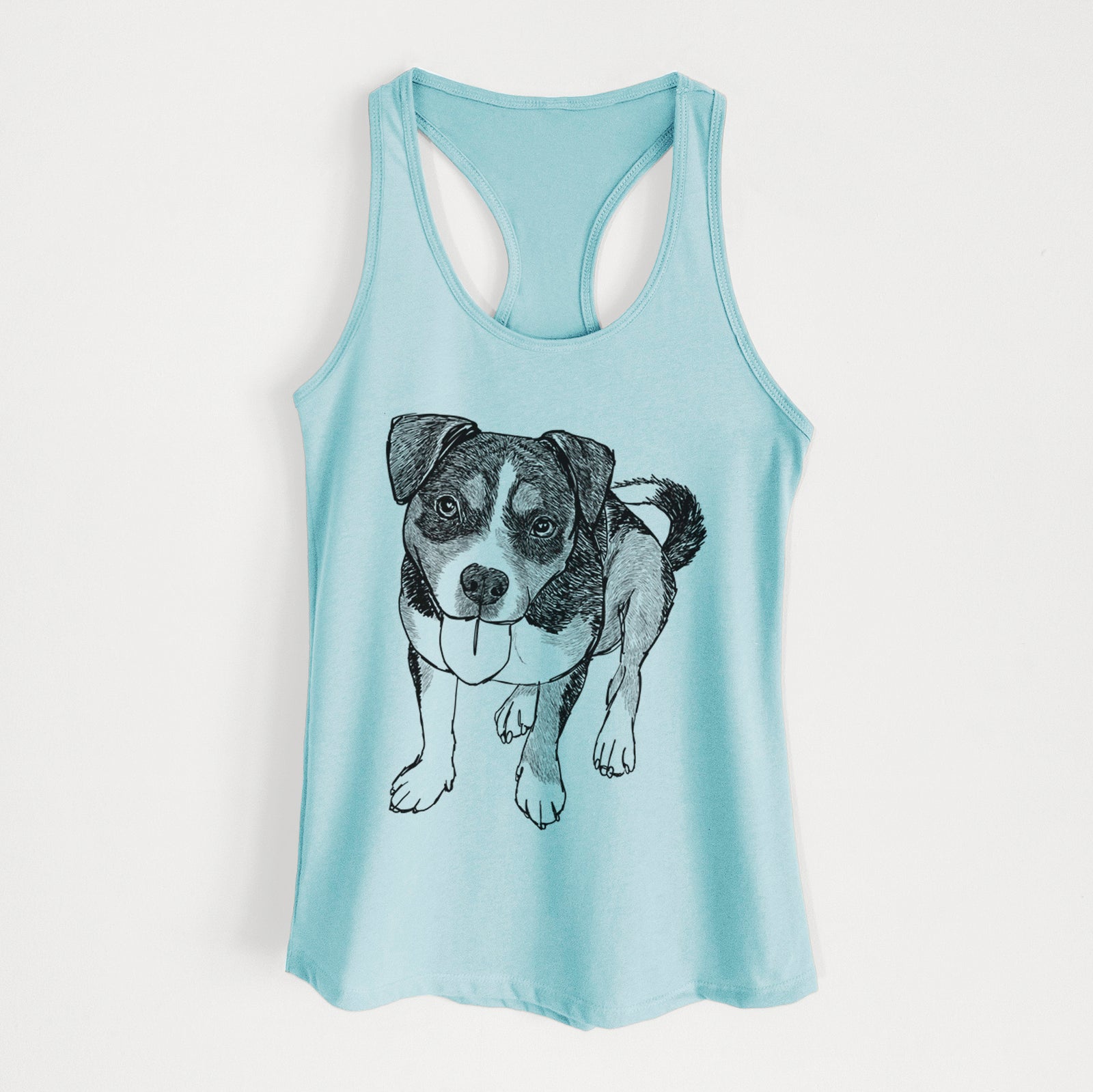 Doodled Paisley the Mixed Breed - Women's Racerback Tanktop