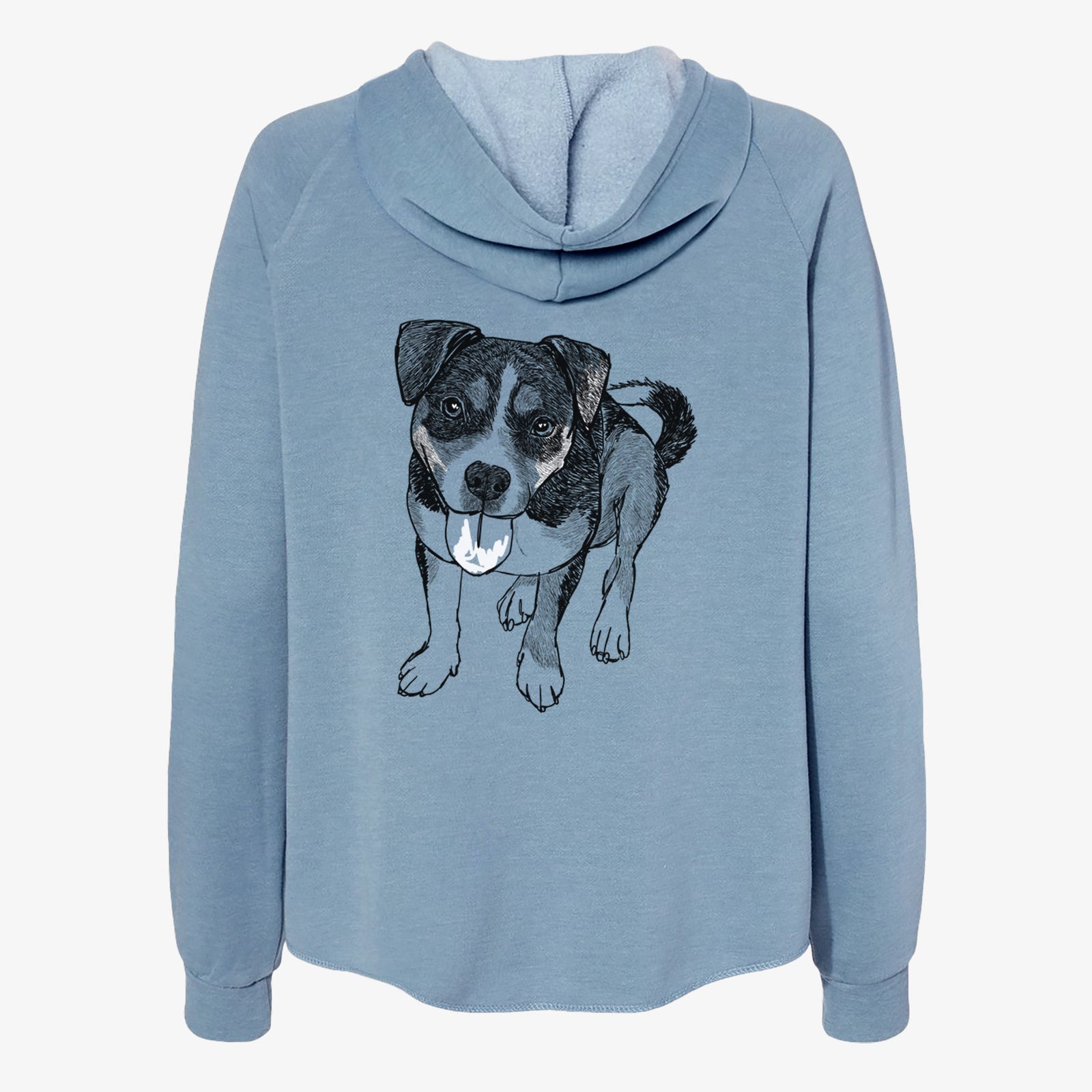 Doodled Paisley the Mixed Breed - Women's Cali Wave Zip-Up Sweatshirt