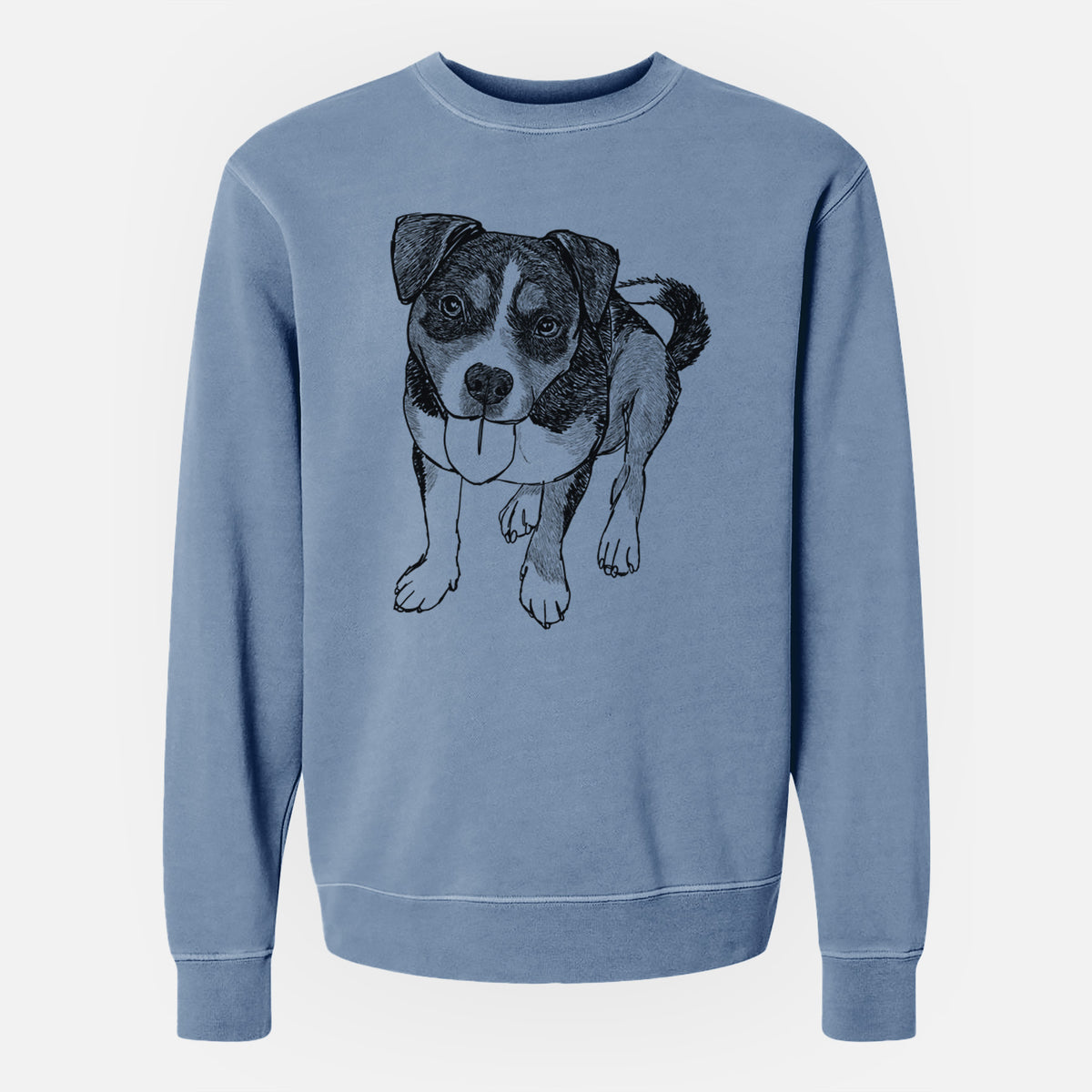 Doodled Paisley the Mixed Breed - Unisex Pigment Dyed Crew Sweatshirt